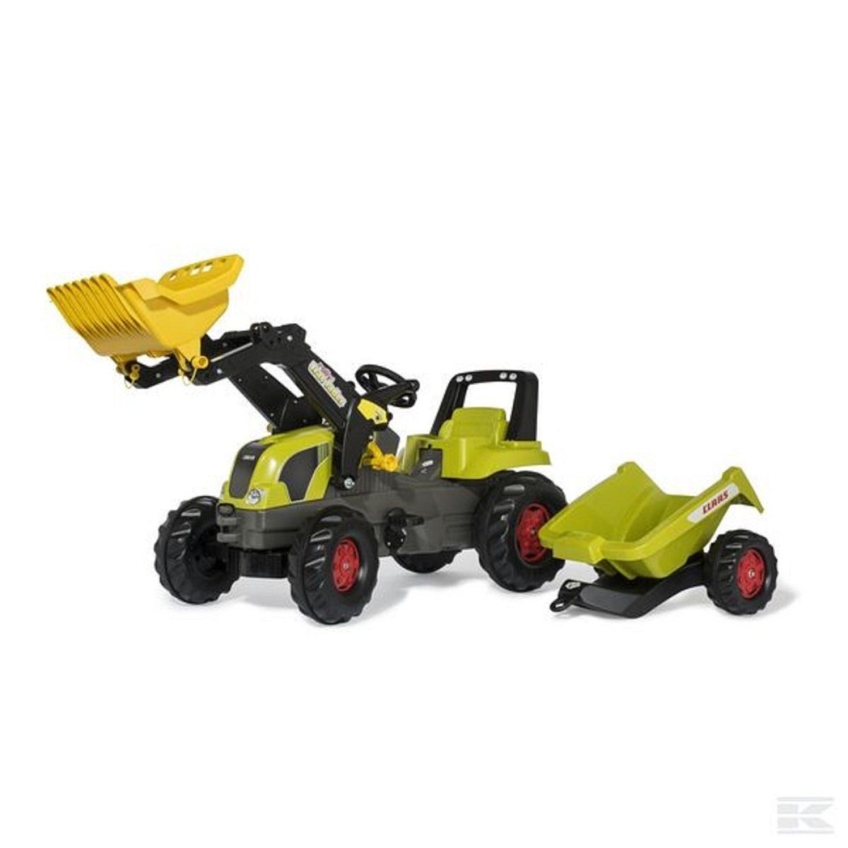 rolly toys® Tretfahrzeug »Rolly Toys Claas Traktor mit Frontlader und  Anhänger 81316 RT«