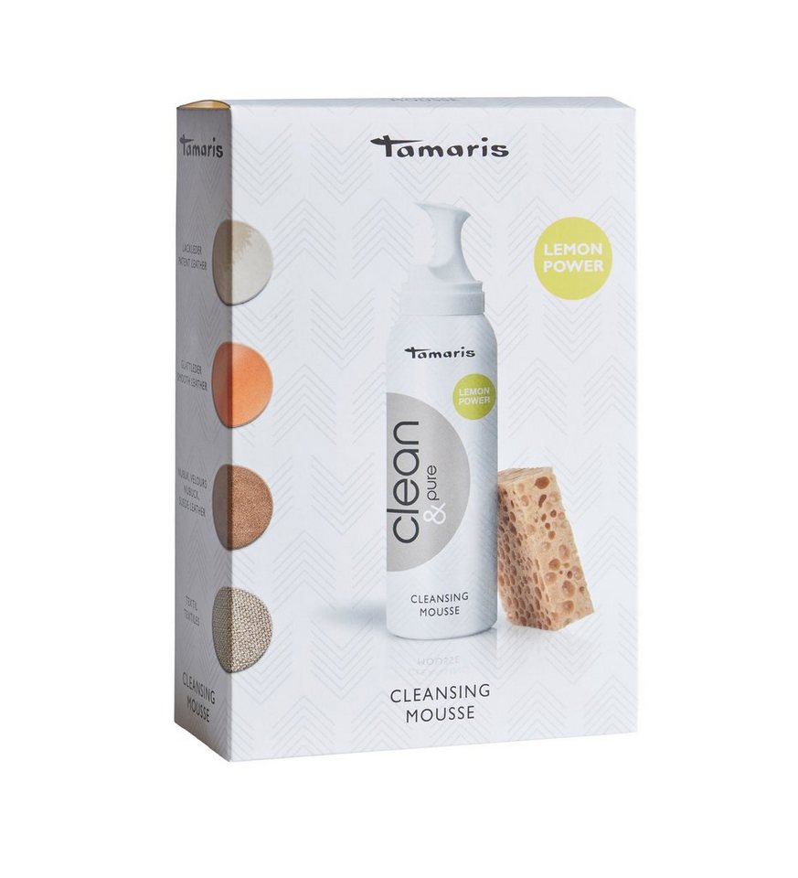 Tamaris Schuhputzbürste Clean & Pure - Cleansing Mousse 125 ml - Reinigungsschaum mit Schwamm, (2-tlg)