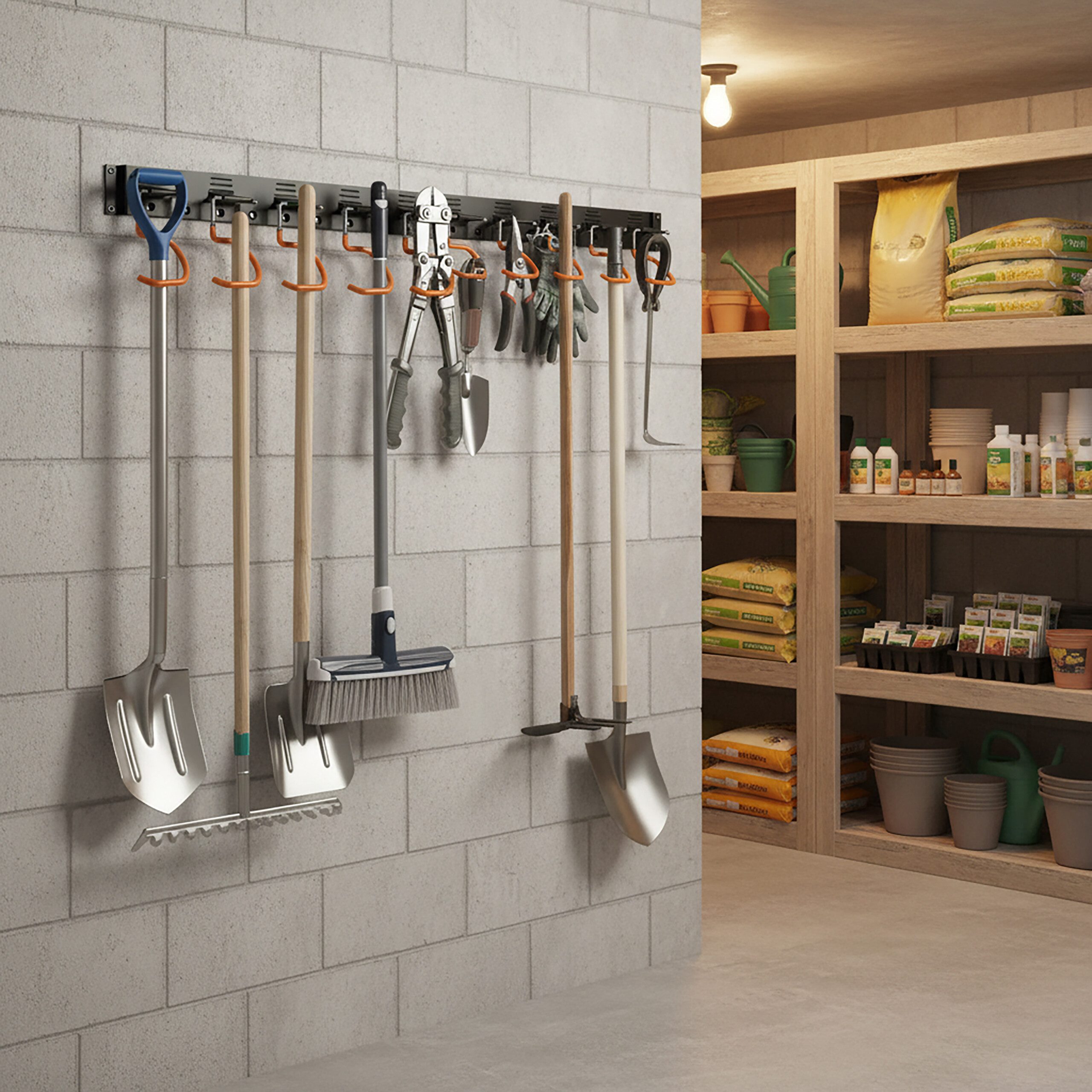 relaxdays Gartengerätehalter Wand, (10-tlg., 10 Haken)