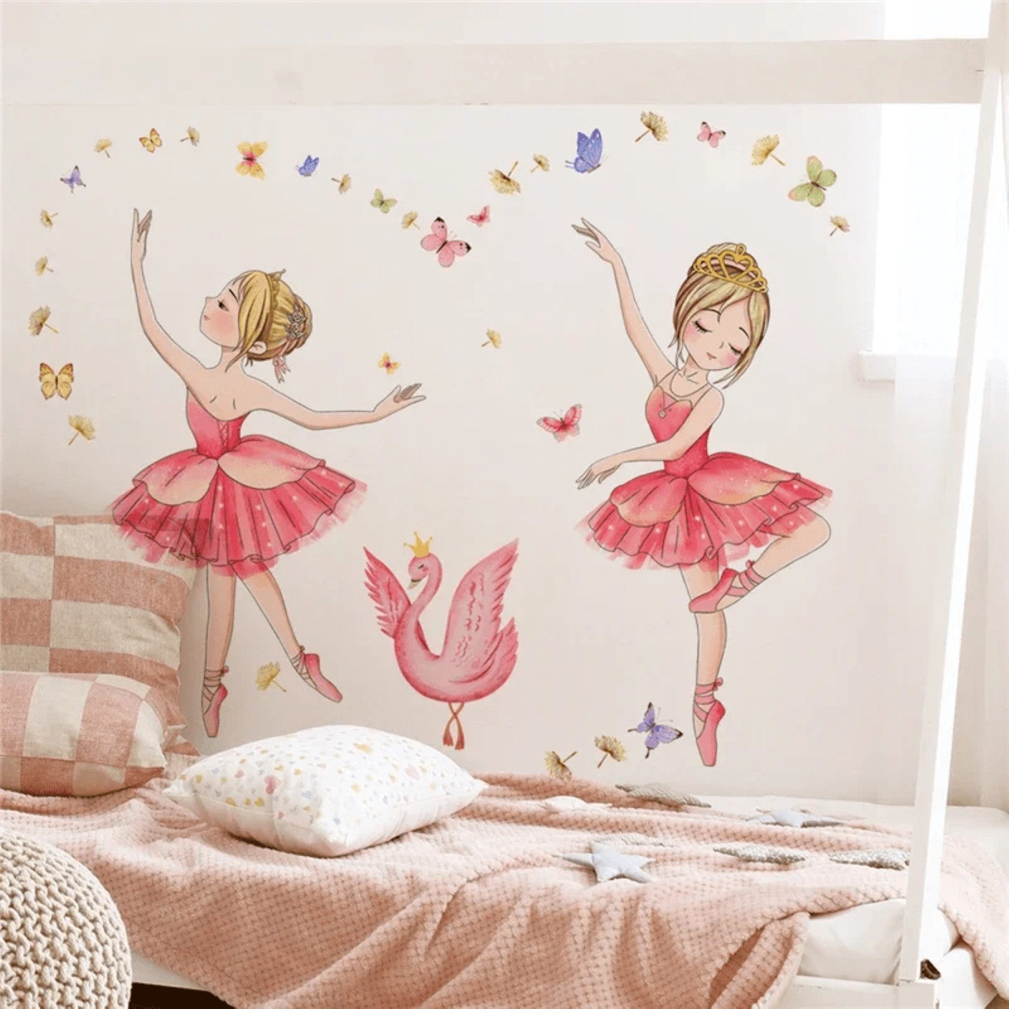 Montegoni Wandtattoo Kinder Wandsticker (selbstklebend Prinzessin, Schwan, günstig online kaufen