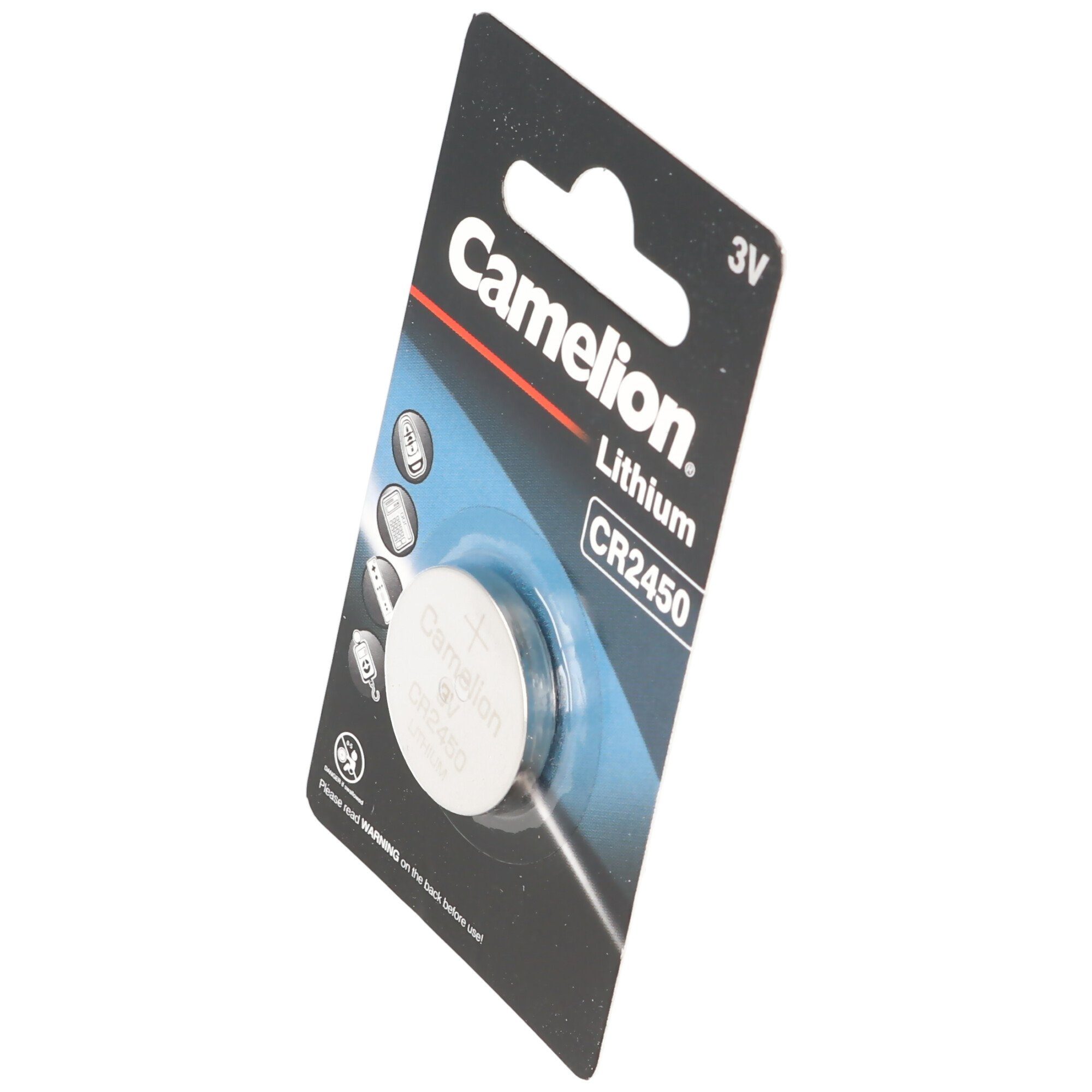 Camelion CR2450 Lithium (3,0 Batterie, V) Knopfzelle IEC Batterie CR2450 Lithium Batterie