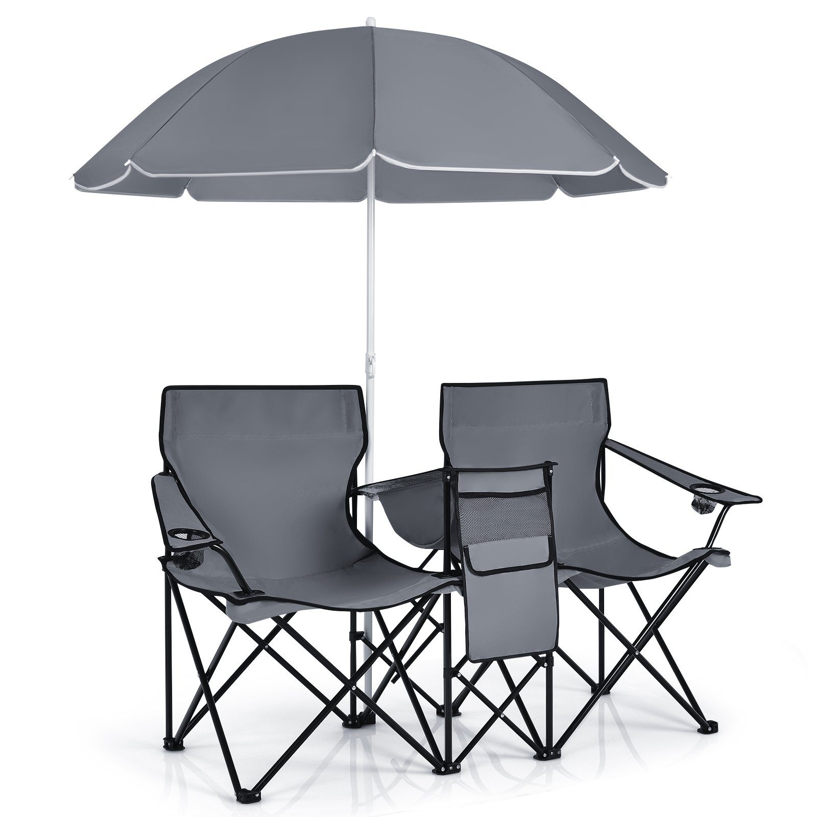 COSTWAY Campingstuhl Für 2 Personen, Klappstuhl Mi Produktbild-Vorschau 9