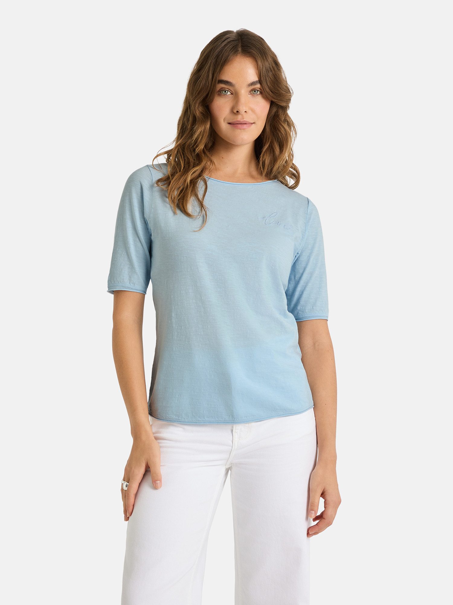 Lieblingsstück Rundhalsshirt CandiceEP mit Statement-Stickerei und im Batik günstig online kaufen