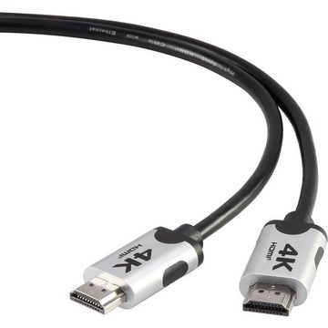 SpeaKa Professional Premium HDMI™-Kabel mit Ethernet 2 m 4k/Ultra-HD HDMI-Kabel, (2.00 cm), Audio Return Channel, Ultra HD (4k) HDMI, vergoldete Steckkontakte