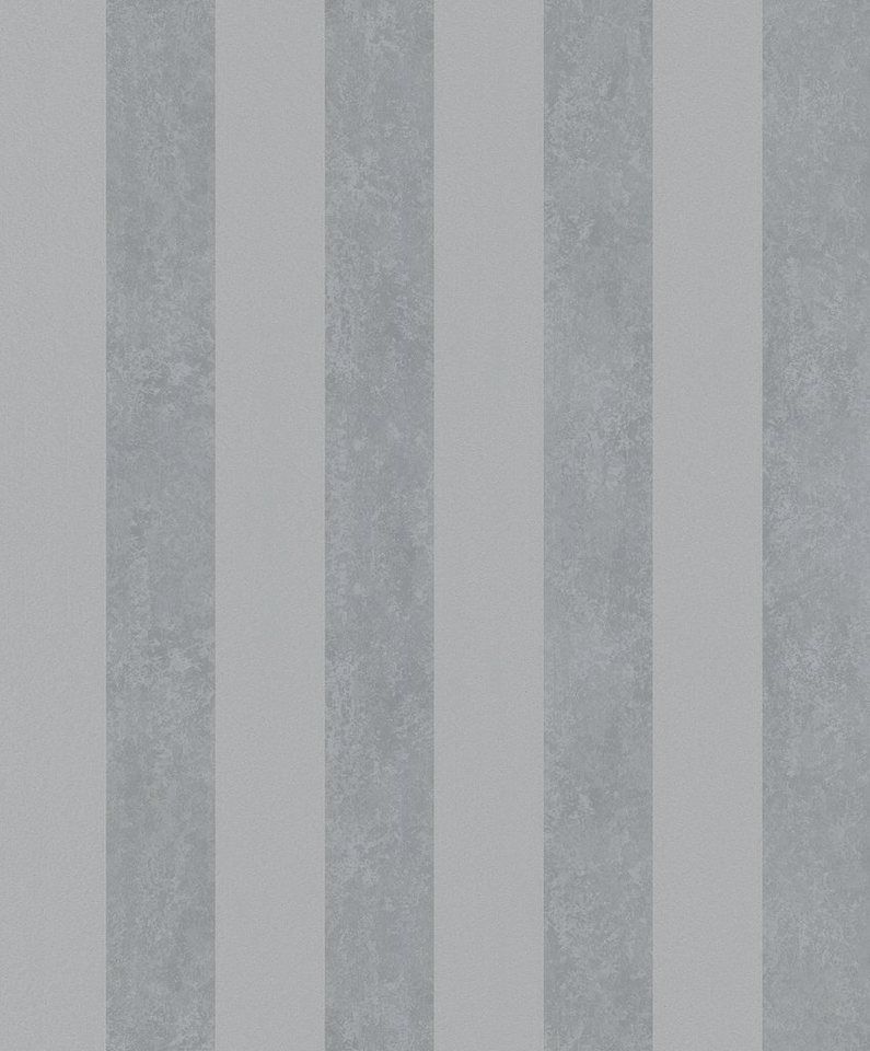 Marburg Vliestapete Grau, Streifen, restlos abziehbar, Für Wohnzimmer,  Schlafzimmer, Küche, Diele, Bad