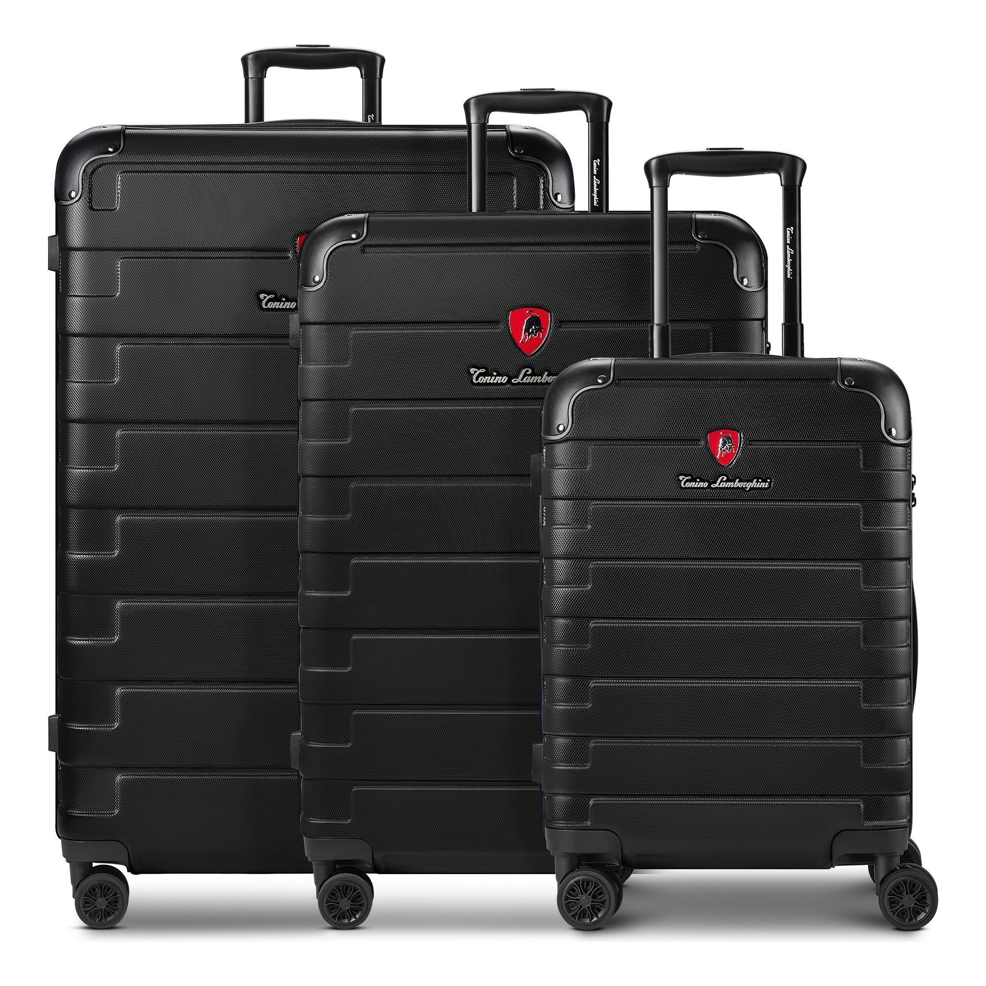 Tonino Lamborghini Trolleyset Milano, 4 Rollen, (3-teilig, 3 tlg), ABS