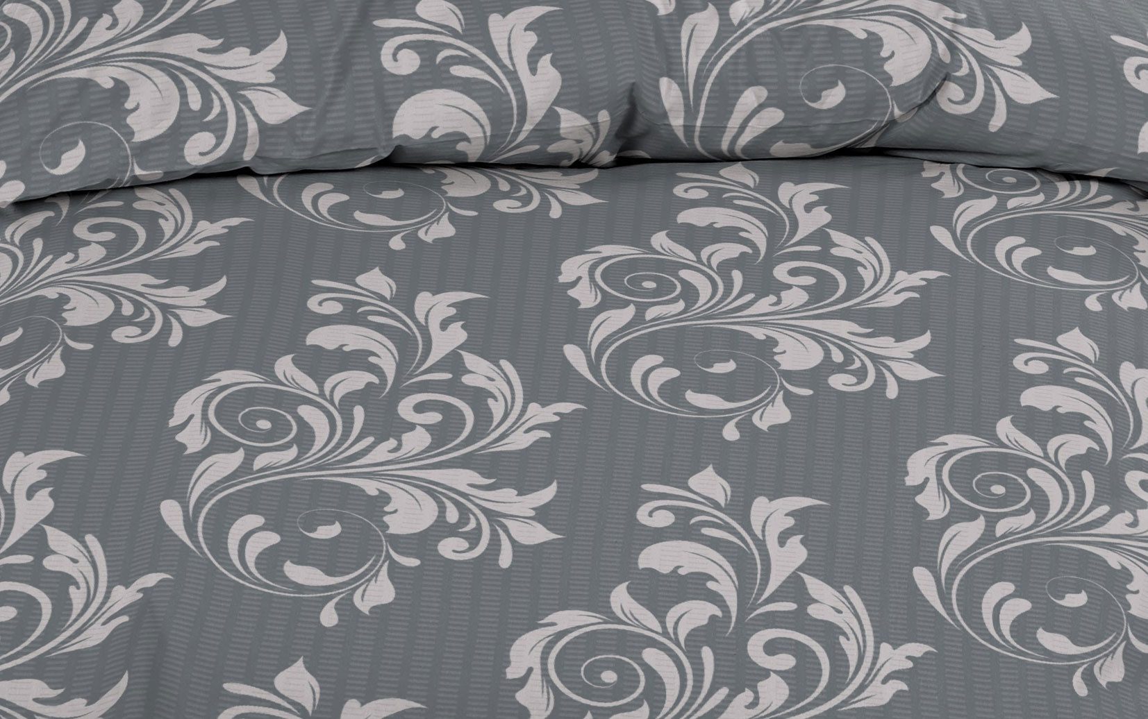 Casa Colori Bettwäsche Seersucker Bettwäsche 135x200 Reißverschluss Grau mi günstig online kaufen