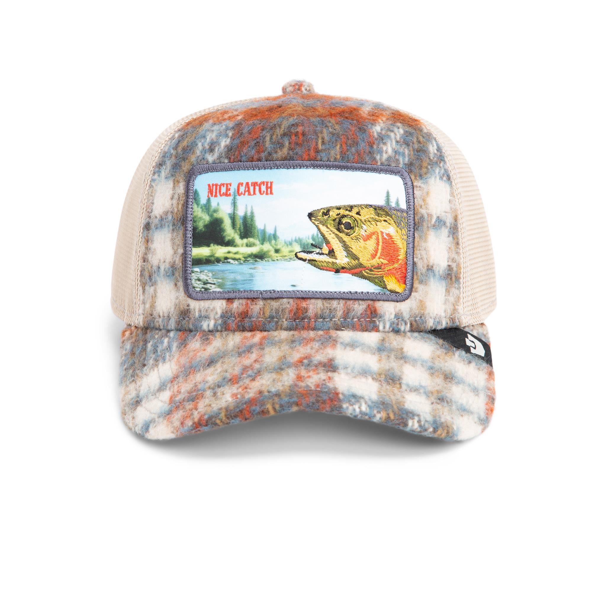 GOORIN Bros. Trucker Cap Goorin Bros. Down by the River Trucker Cap Plaid (Basecap, Basecap, Trucker Kappe, Meshcap) Bedruckte Innenseite