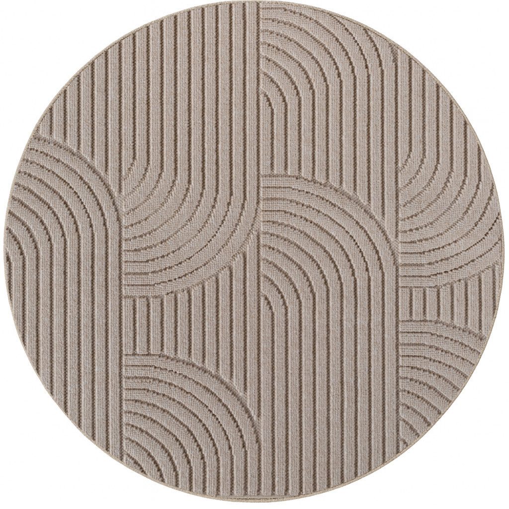 Ayyildiz Teppiche Teppich HELIX 2201, auch als Läufer und Rund erhältlich, rund, Höhe: 7 mm, 3D-Effekt durch Cut-Loop-Webtechnik, Woll-Optik, Bouclé, Wohnzimmer