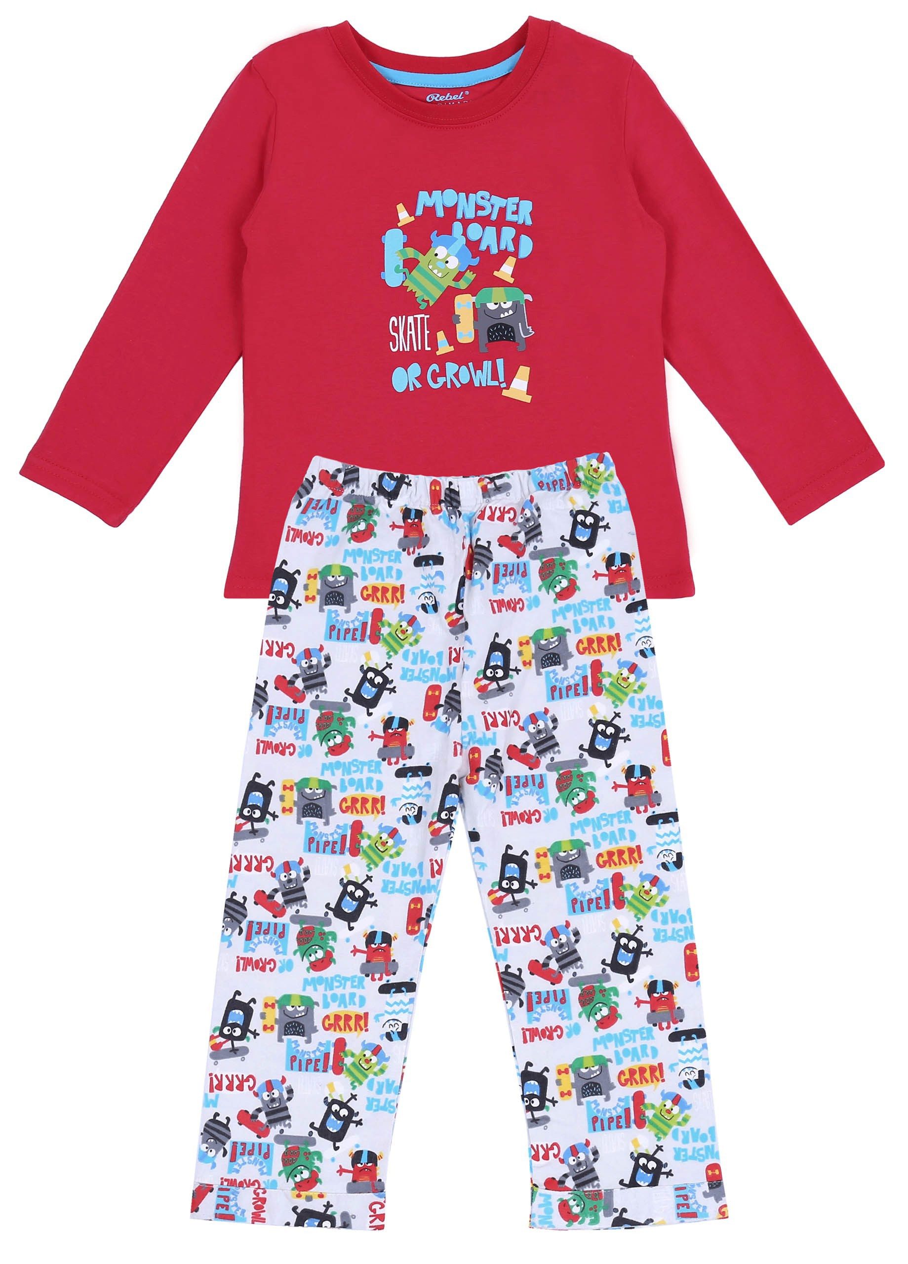 Monster Schlafanzug Czerwona piżama Monster Board 3-4 Jahre