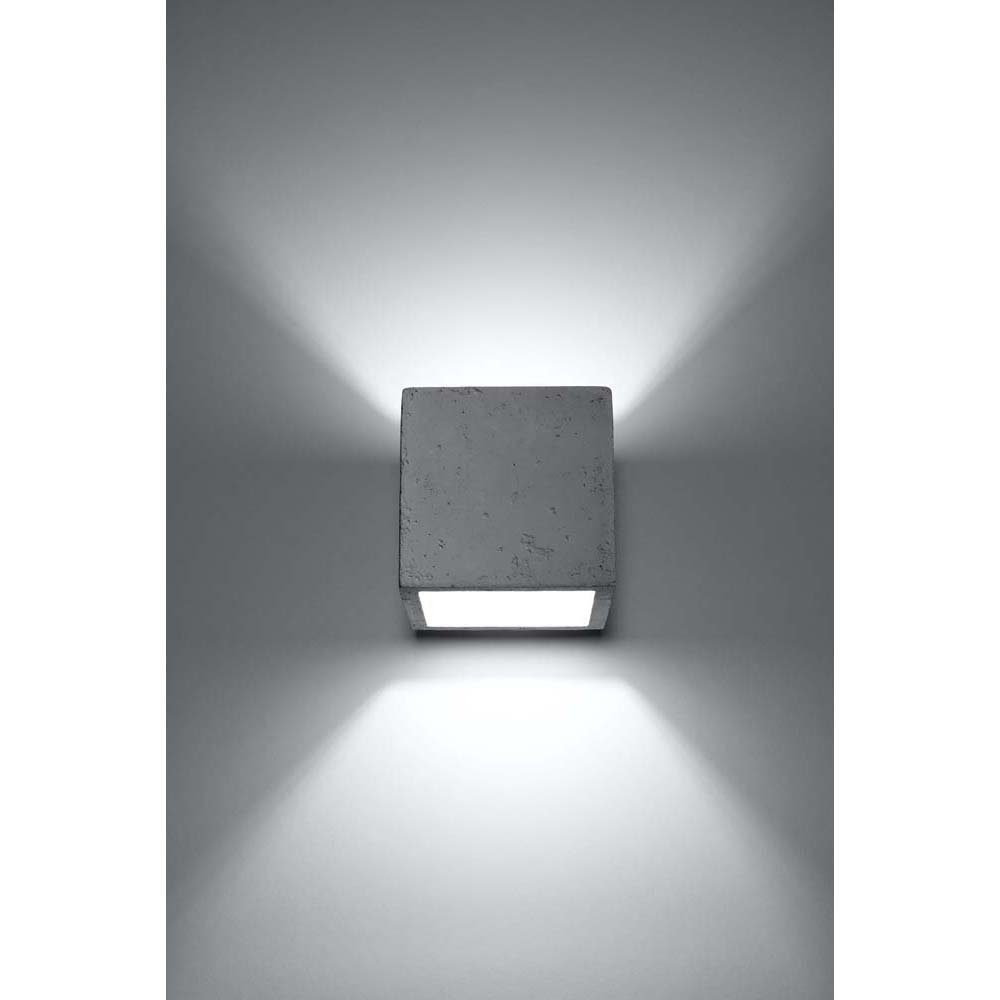 etc-shop Wandleuchte, Leuchtmittel nicht inklusive, Wandleuchte Wandlampe UP & DOWN Grau Beton H 10 cm Wohnzimmer