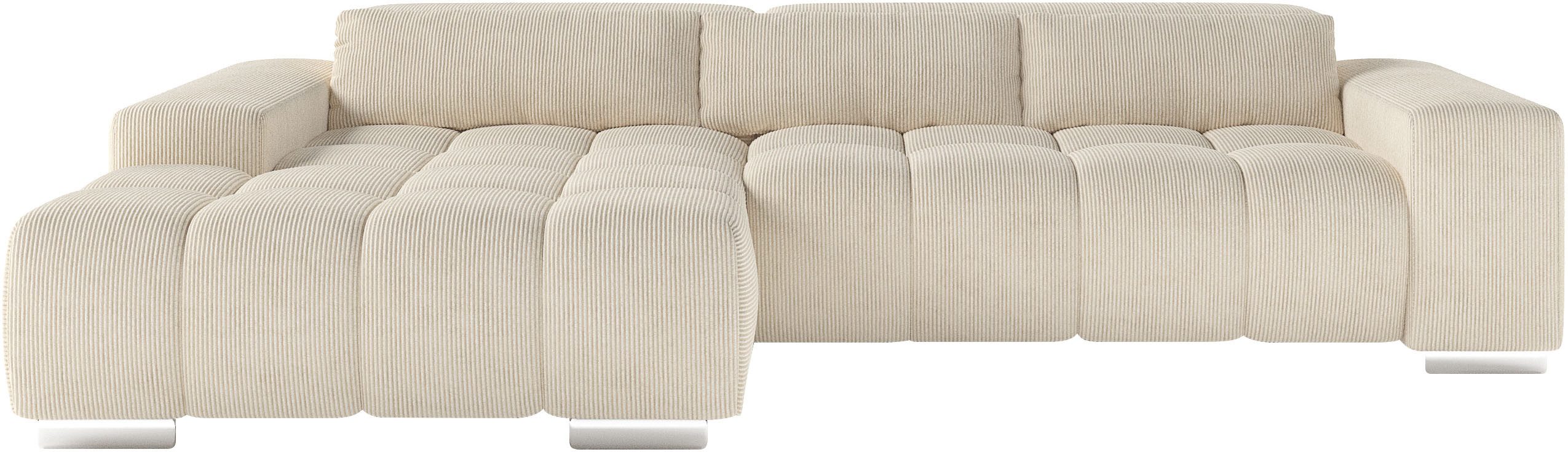 COTTA Ecksofa Orion L-Form, mit 2x Kopfteilverstellung & 3 Nierenkissen
