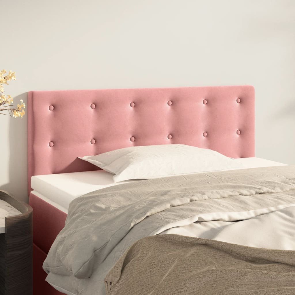 vidaXL Bett Kopfteil Rosa 90x5x78/88 cm Samt (1-tlg)