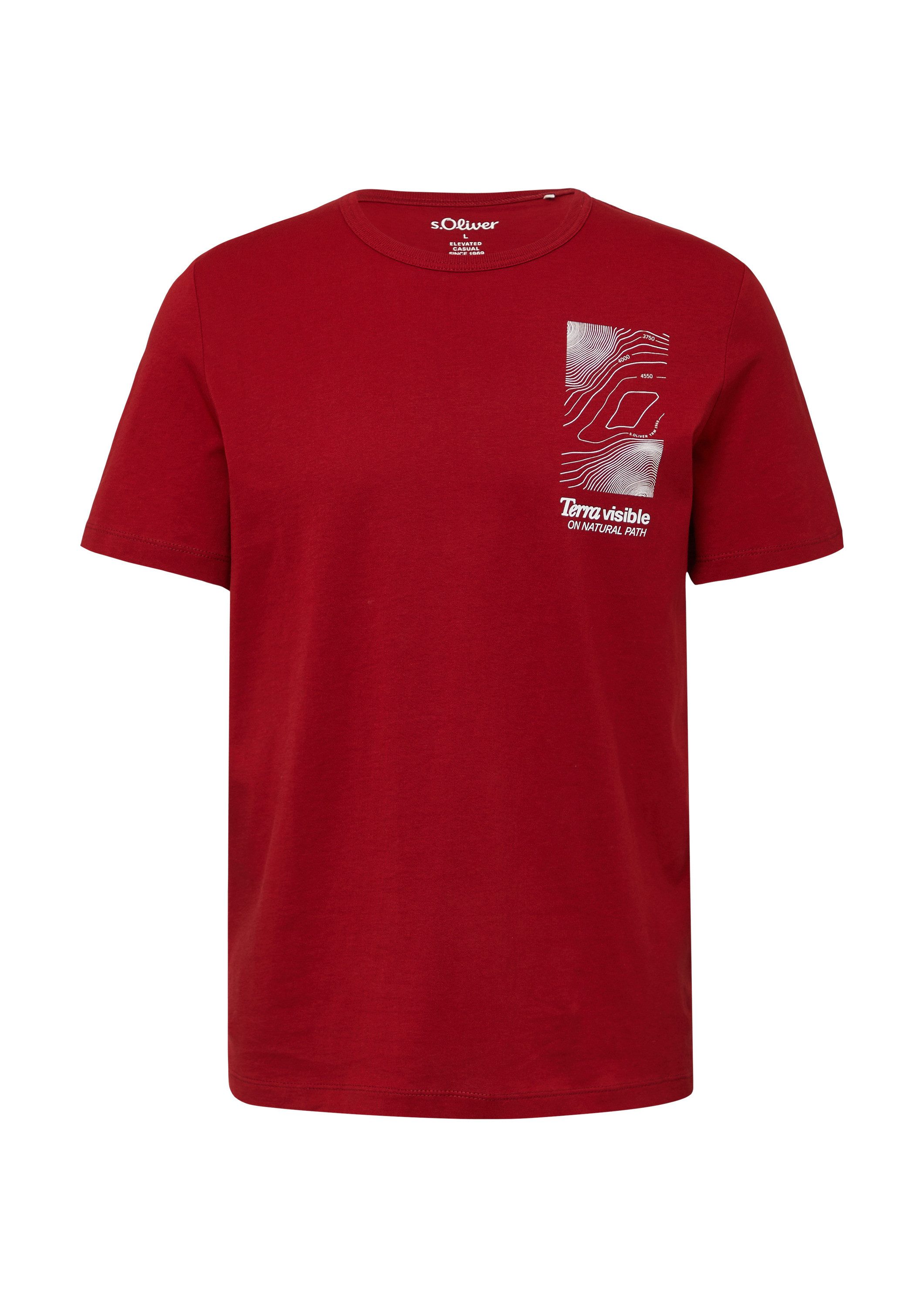 s.Oliver Kurzarmshirt T-Shirt T-Shirt mit Frontprint