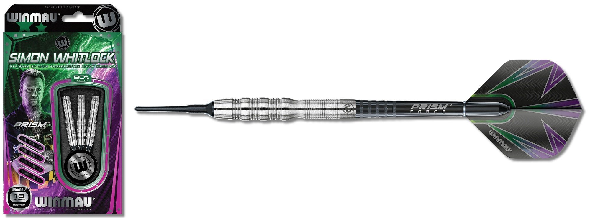 Winmau Dartpfeil Softdart Winmau Simon Whitlock Silver 2097-18g/20g