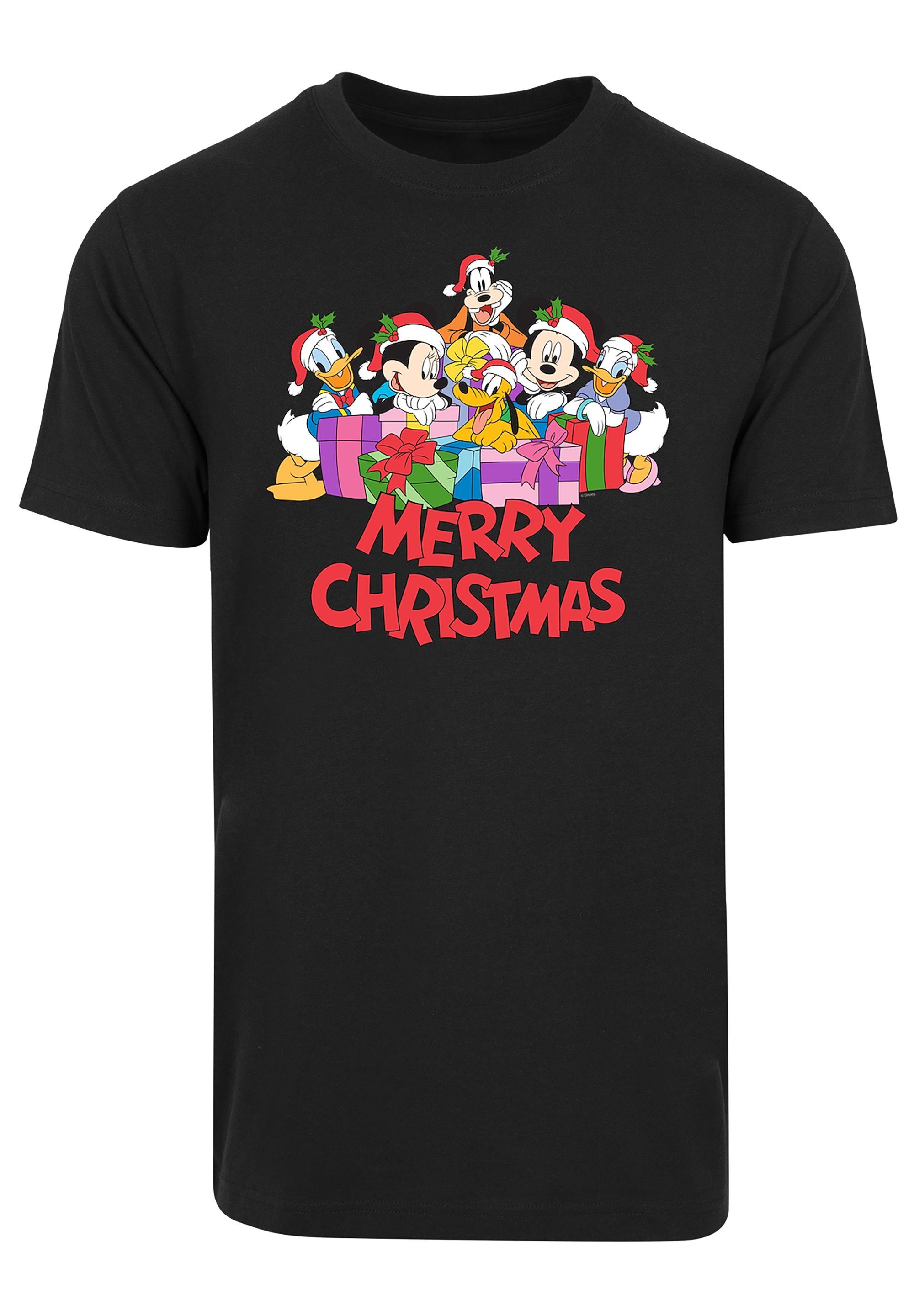 F4NT4STIC T-Shirt Disney Micky Maus Merry Christmas Print