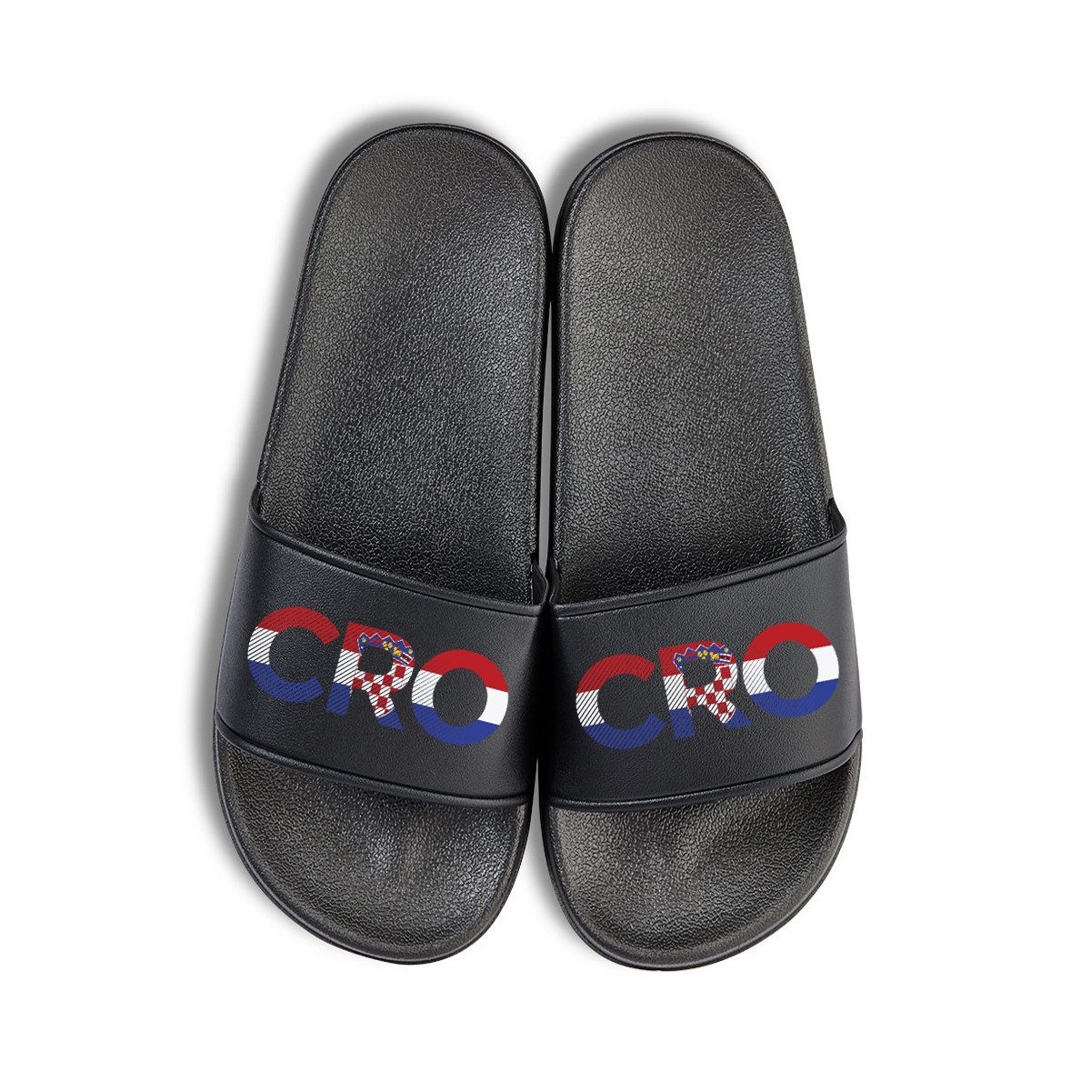 Youth Designz Kroatien Hrvatska EM 2024 Unisex Badelatschen Flip Flops Badeschuh mit modischem Fußball Design für Herren & Damen