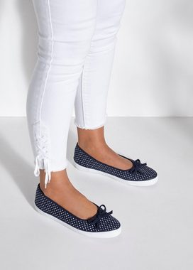 LASCANA Sneaker Ballerinas Slipper, Halbschuh, Freizeitschuh aus Textil im sportiven Look