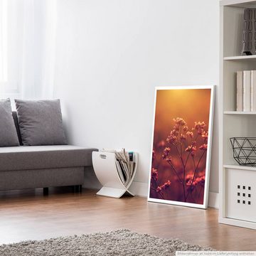 Sinus Art Poster Naturfotografie 60x90cm Poster Romantischer Blütenzweig bei Sonnenuntergang