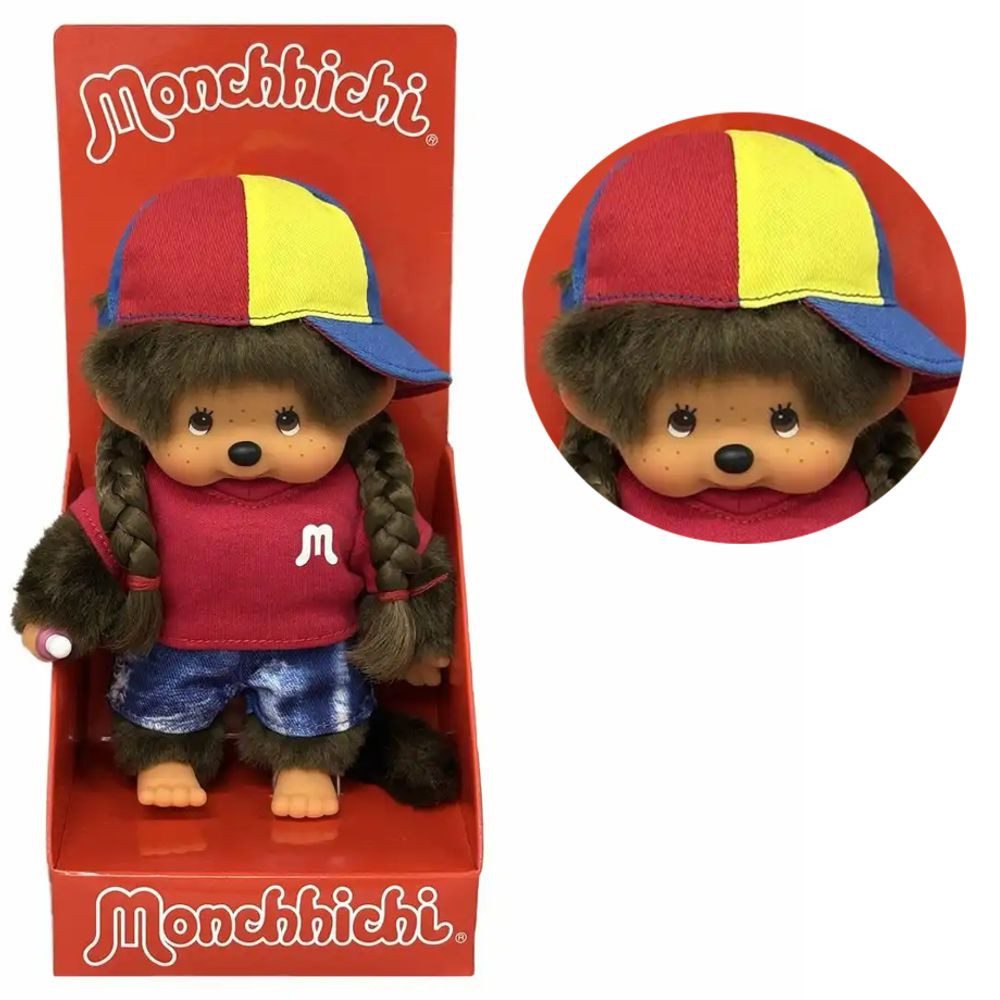 Plüschfigur Mädchen im City Girl Outfit 20 cm Monchhichi Puppe Fashion