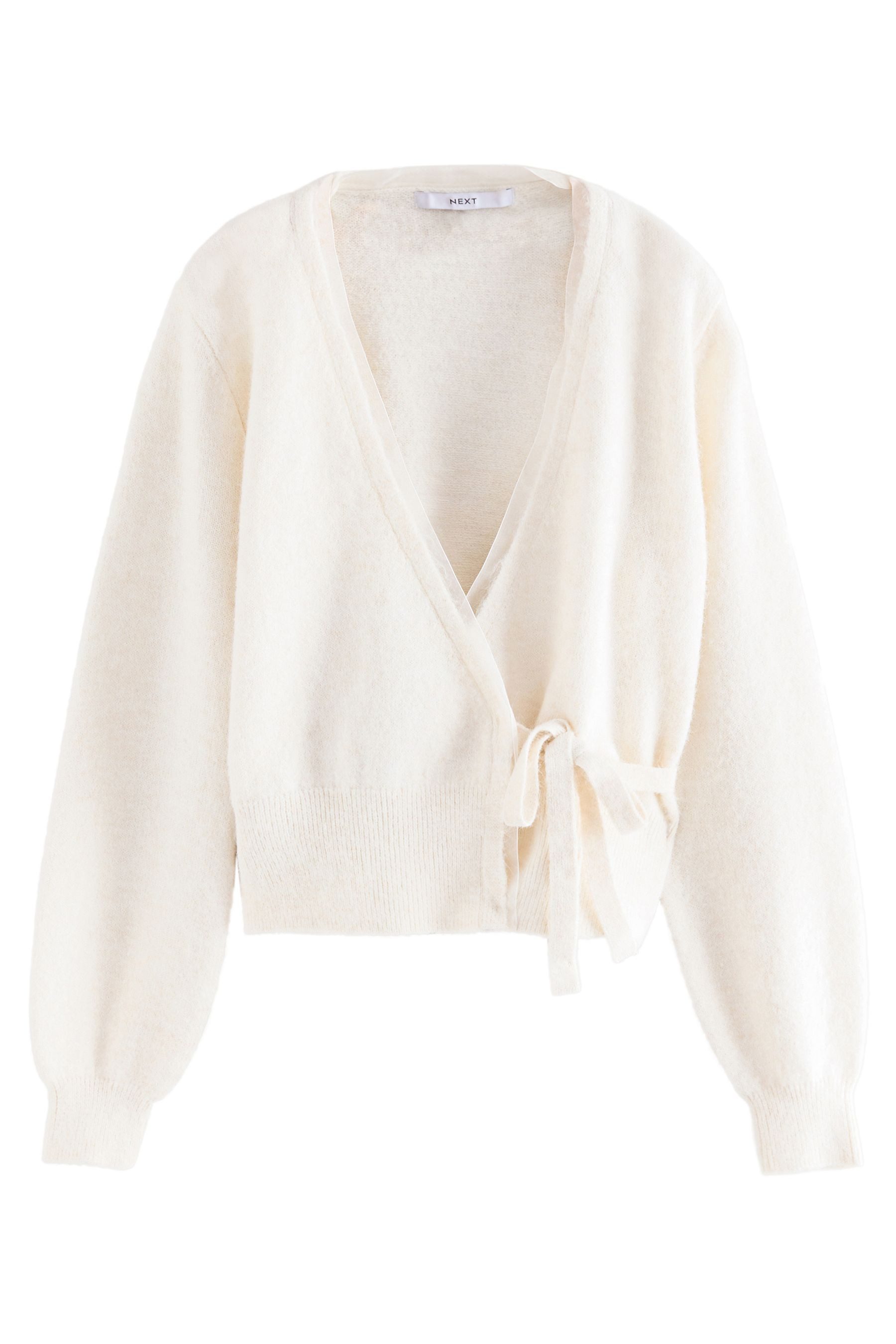 Next Strickjacke Wickelstrickjacke mit seitlicher Bindung (1-tlg) günstig online kaufen