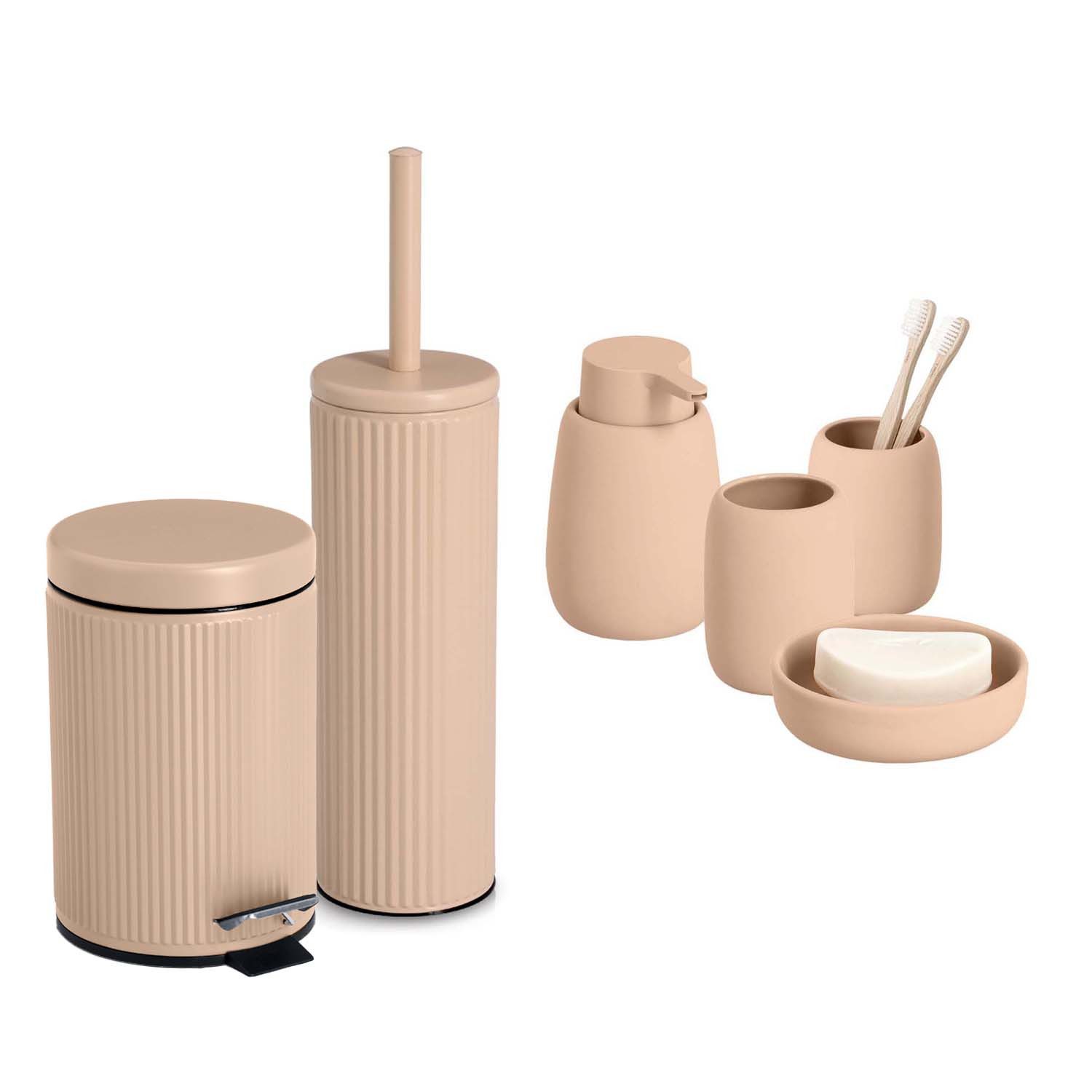 Zeller Present Badaccessoire-Set 6-teiliges Badaccessoire-Set - Keramik, Ma günstig online kaufen