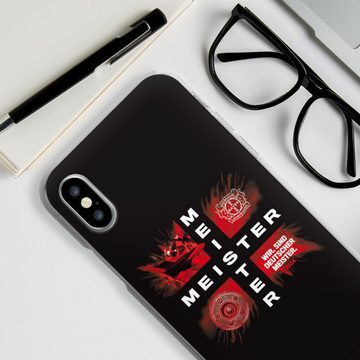 DeinDesign Handyhülle Bayer 04 Leverkusen Meister Offizielles Lizenzprodukt, Apple iPhone Xs Silikon Hülle Bumper Case Handy Schutzhülle