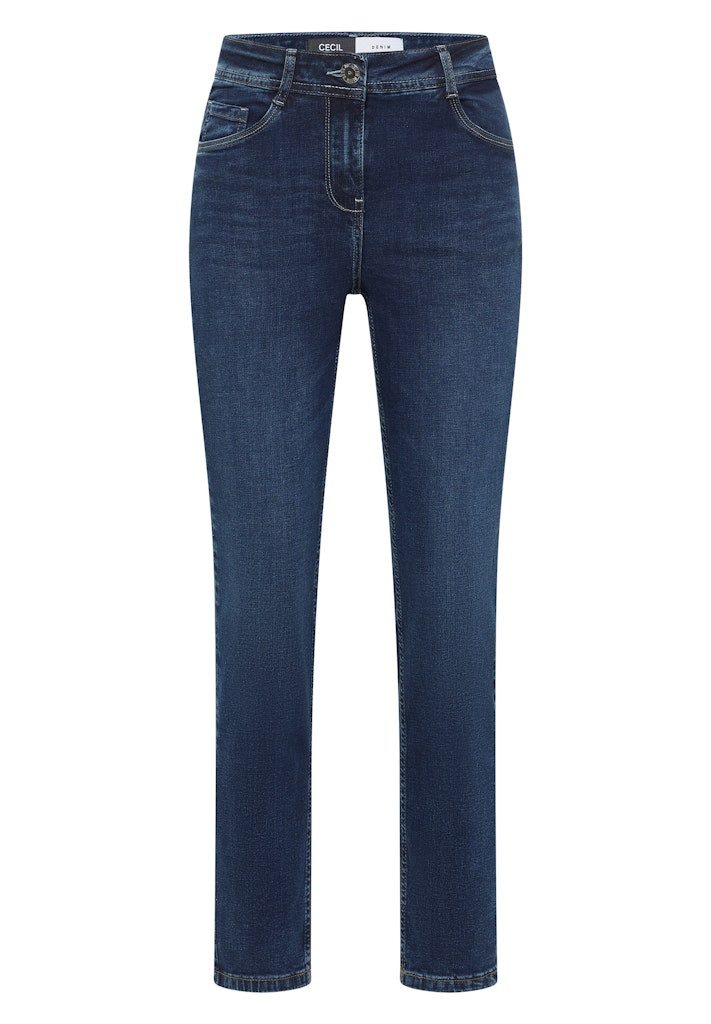 CECIL Bequeme Jeans Cecil / Da.Jeans / Style NOS Vicky Mid Blue günstig online kaufen