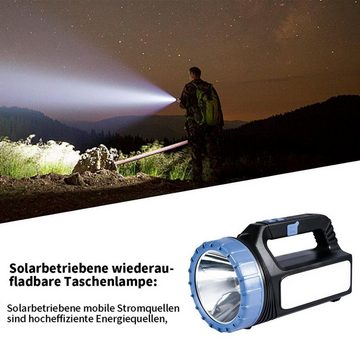 yozhiqu LED Taschenlampe Solar-Taschenlampe Wasserdichte, tragbare, multifunktionale Outdoor, 1200 mAh Akkukapazität,400 Lumen Helligkeit,USB-Aufladung,LED-Strahler