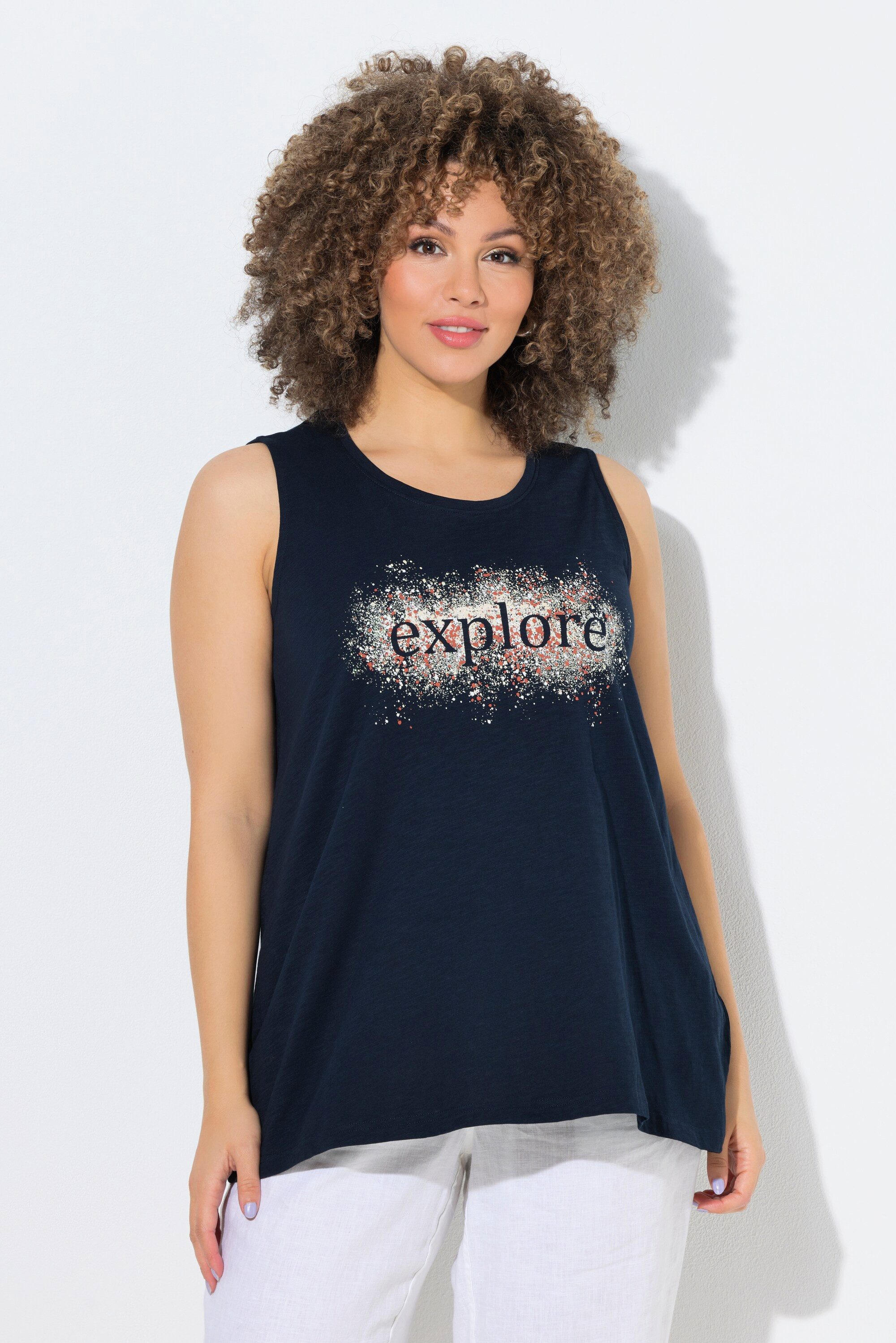Ulla Popken Longtop Top A-Linie EXPLORE Rundhals ärmellos