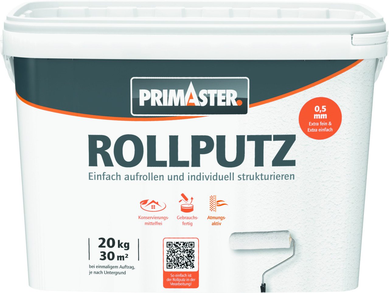 Primaster Gips-Kalk-Putz Primaster Putz von der Rolle 20 kg weiß