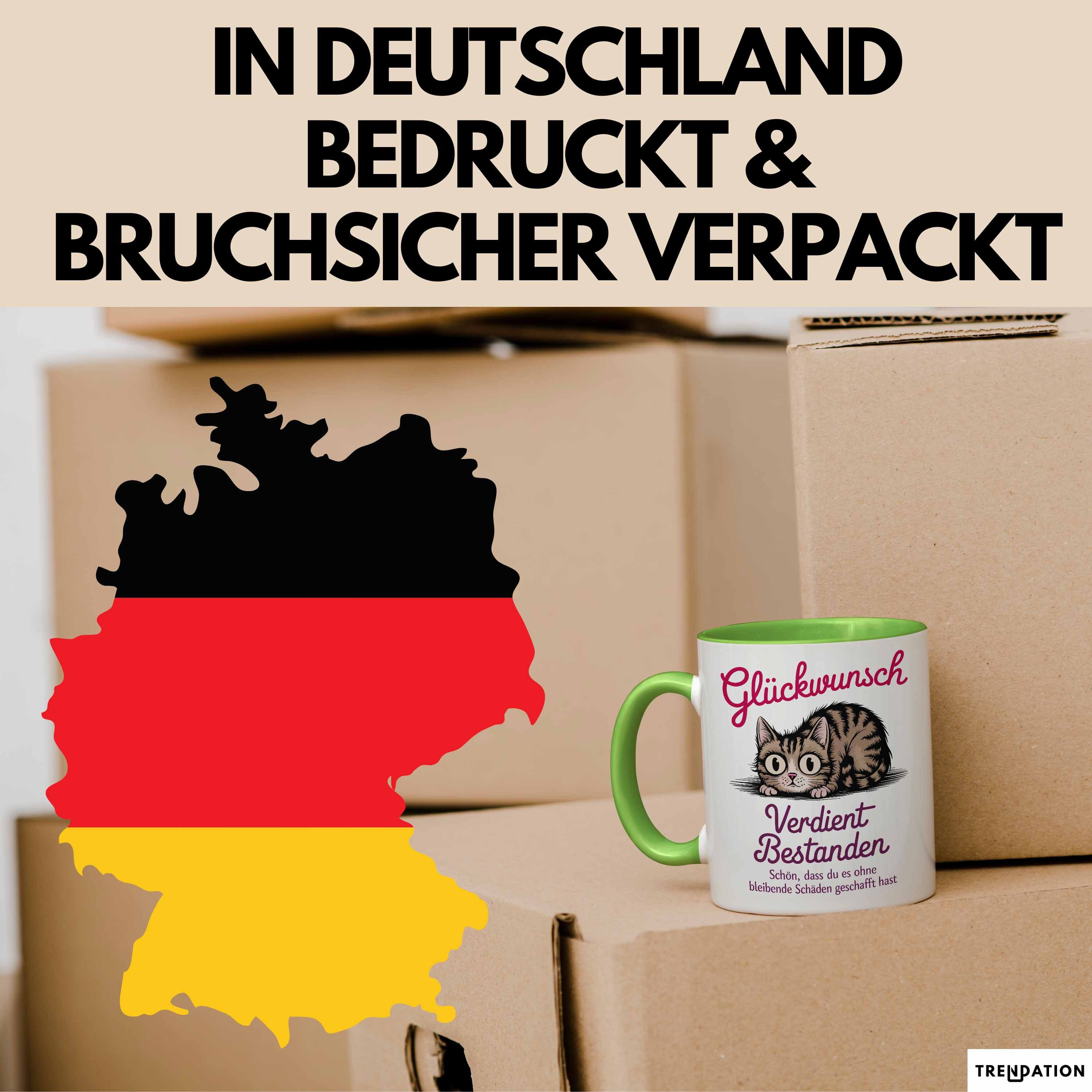 Trendation Tasse Schüler Abschluss Tasse Geschenk Lustige Geschenkidee Spruch Glückwuns, Keramik