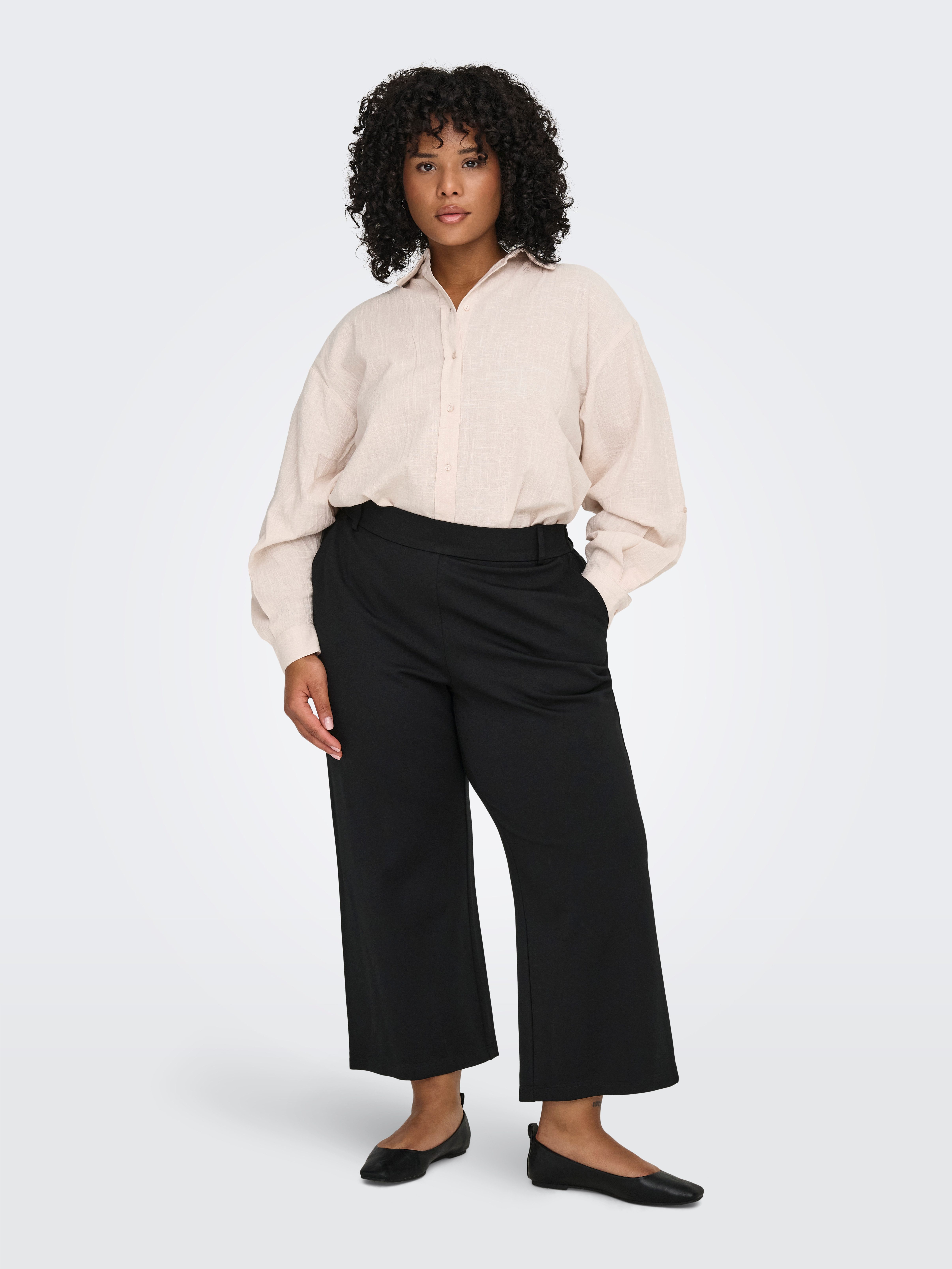 ONLY CARMAKOMA Sweathose CARGOLDTRASH LIFE HW STR CULOTTE NOOS