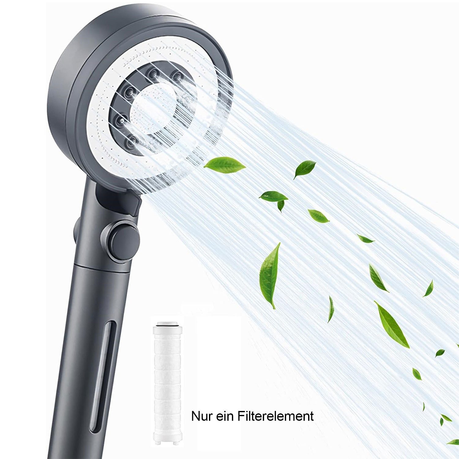 REDOM Handbrause Sparduschkopf Runder Hochdruck Kopfbrause mit 5 Strahlarte günstig online kaufen