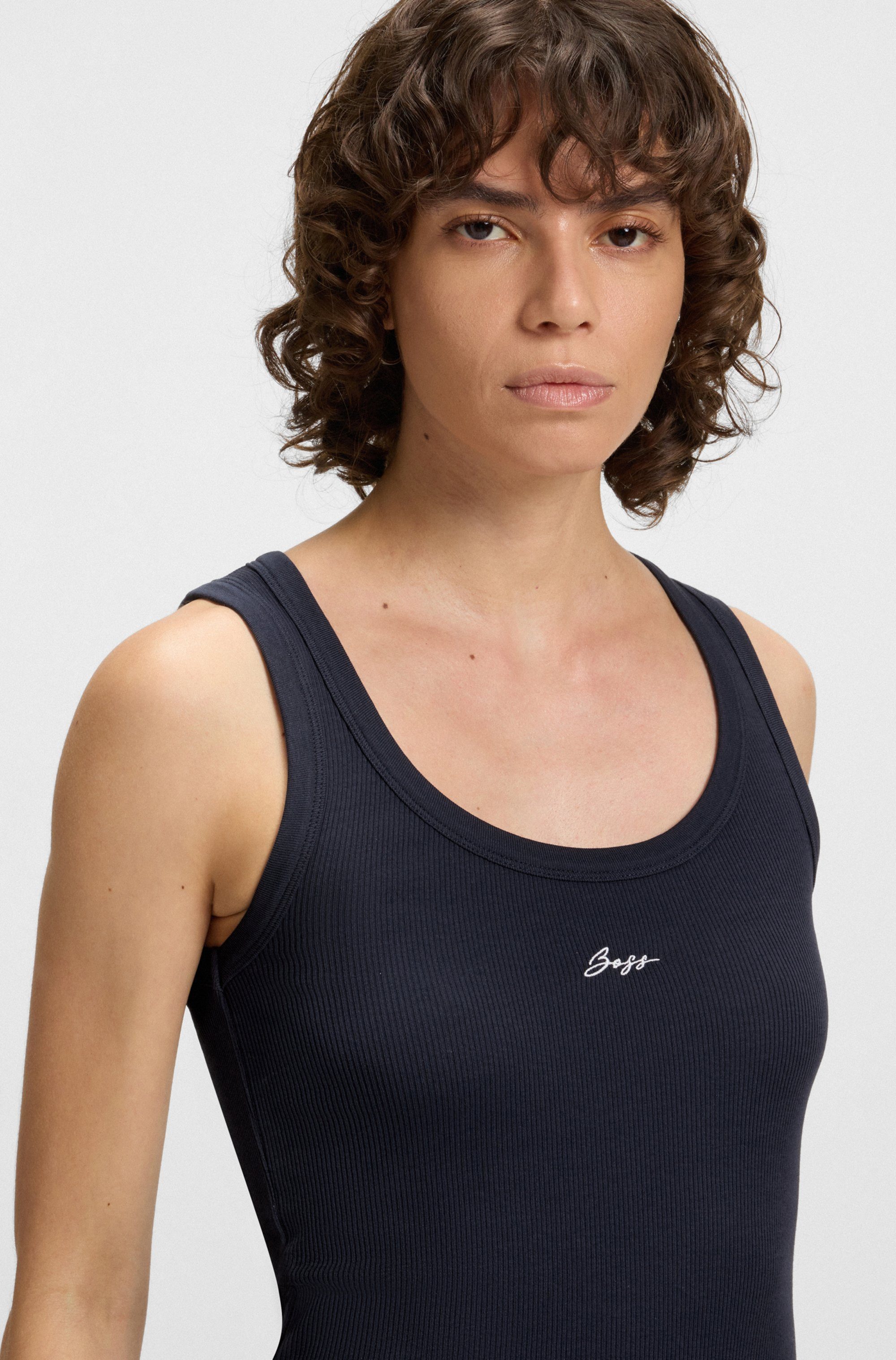 BOSS ORANGE Tanktop Ematite Premium Damenmode mit gerippter Struktur günstig online kaufen