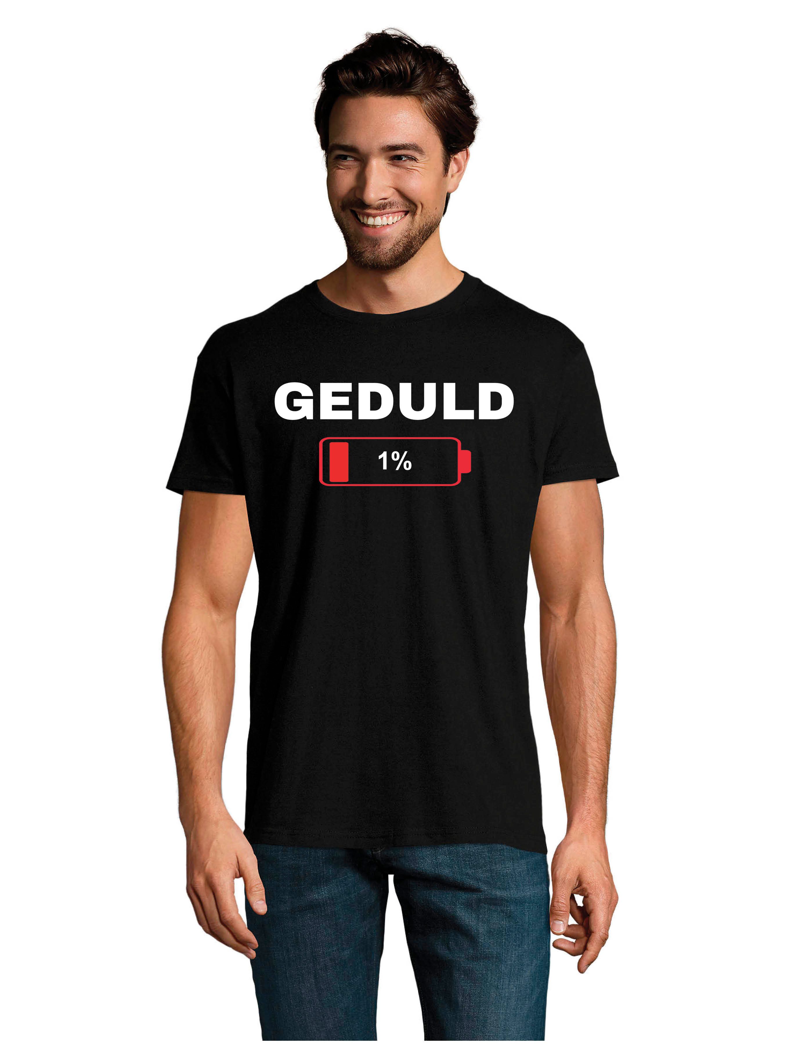 Youth Designz T-Shirt Geduld bei 1%: Herren T-Shirt stylisch lustig Print S günstig online kaufen