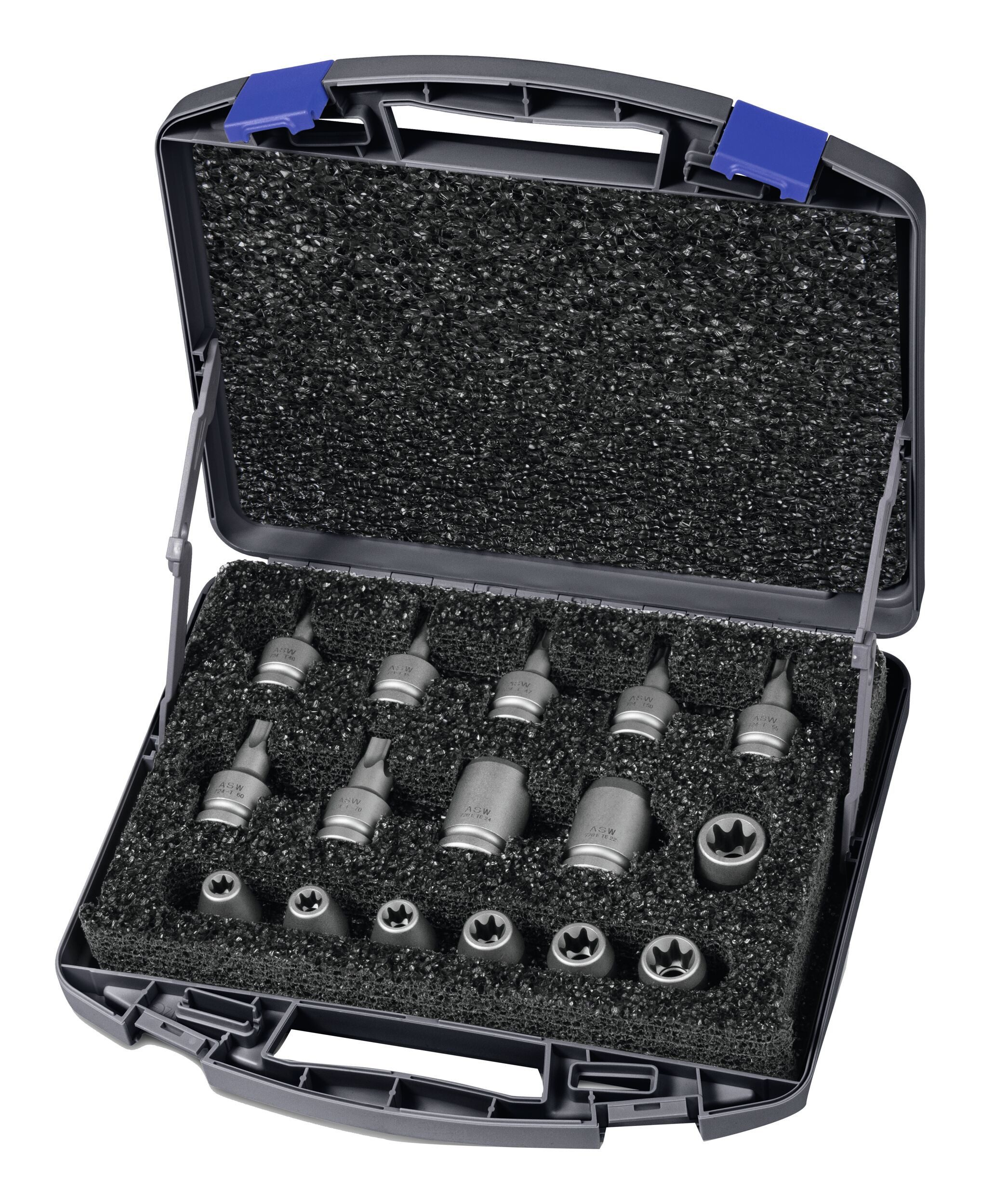 ASW Steckschlüssel (16 St), KraftSatz Torx 1/2"