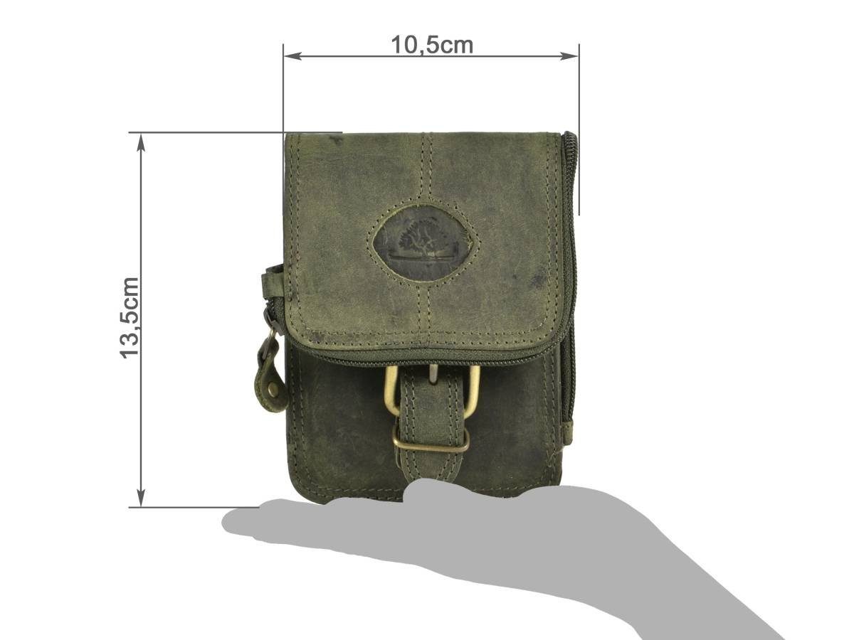 Greenburry Gürteltasche Vintage, Bauchtasche, Leder, Vintage antik braun