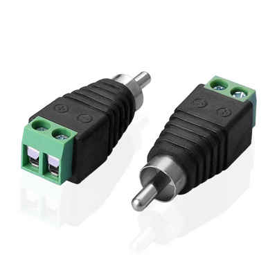 euroharry RCA Stecker Adapter Terminalblock > Cinch Stecker RCA Adapter Audio- & Video-Adapter