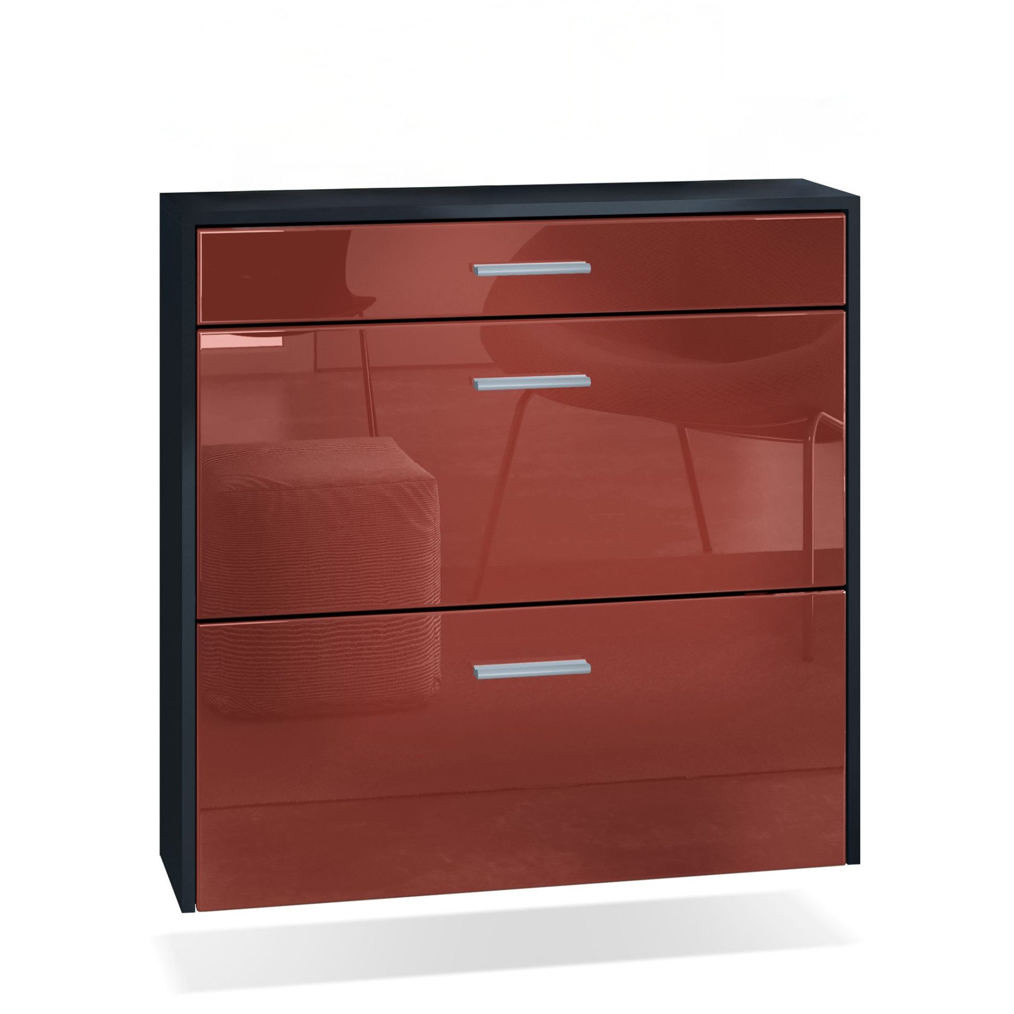 InnoFurn Schuhschrank Roma Air Schuhkipper (schmaler Flurschrank) Platzsparender Schuhkipper Flurschrank für Diele Flur Garderobe