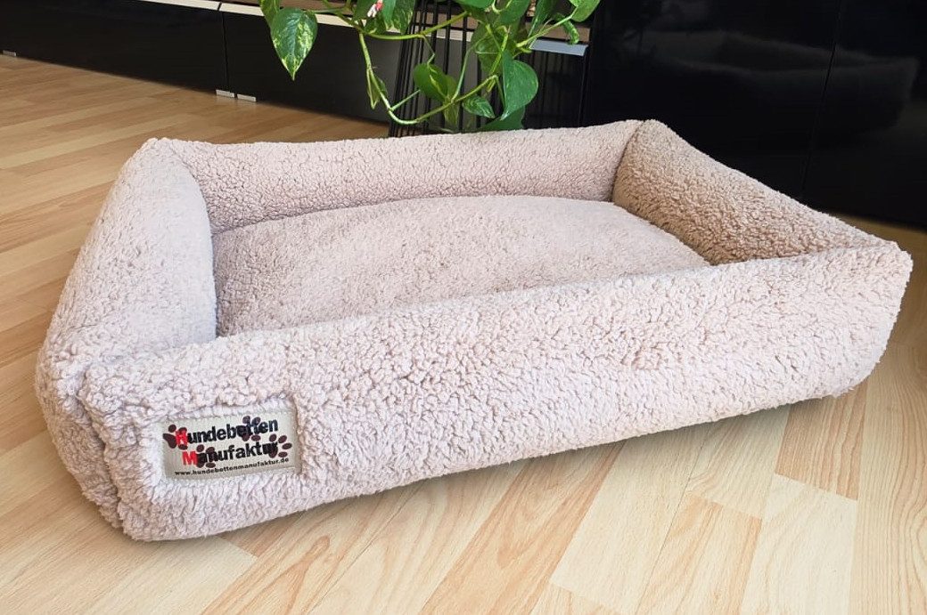 Hundebettenmanufaktur Hundekorb Hundebett Orsetto mit Sherpabezug