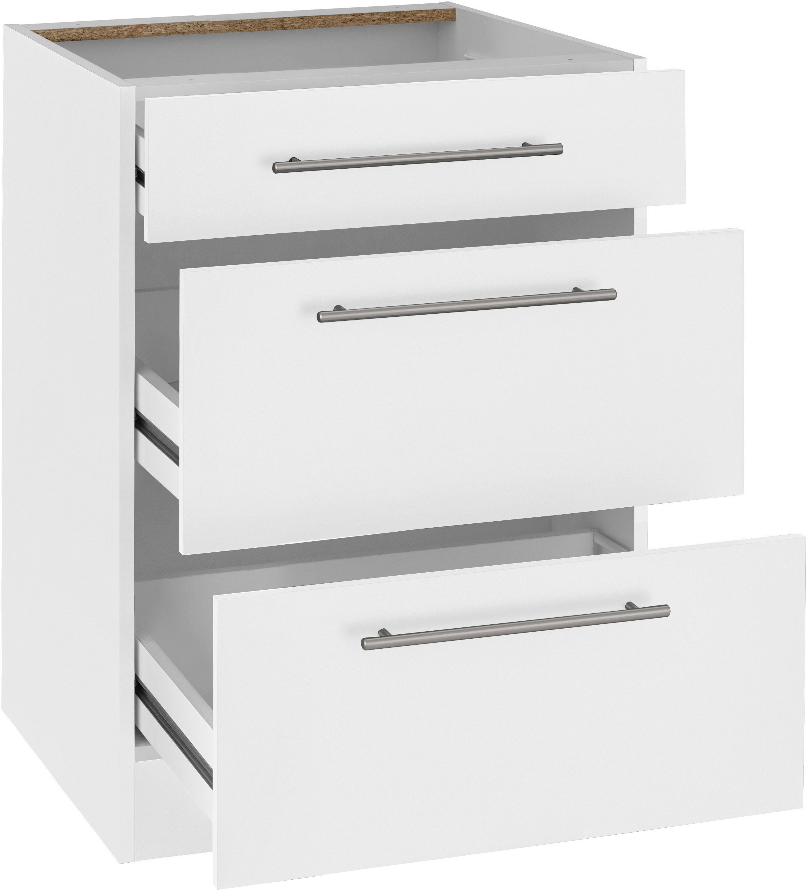 wiho Küchen Unterschrank Unna 50 cm breit, mit 2 großen Auszügen, ohne Arbeitsplatte – Bild 4 von 5