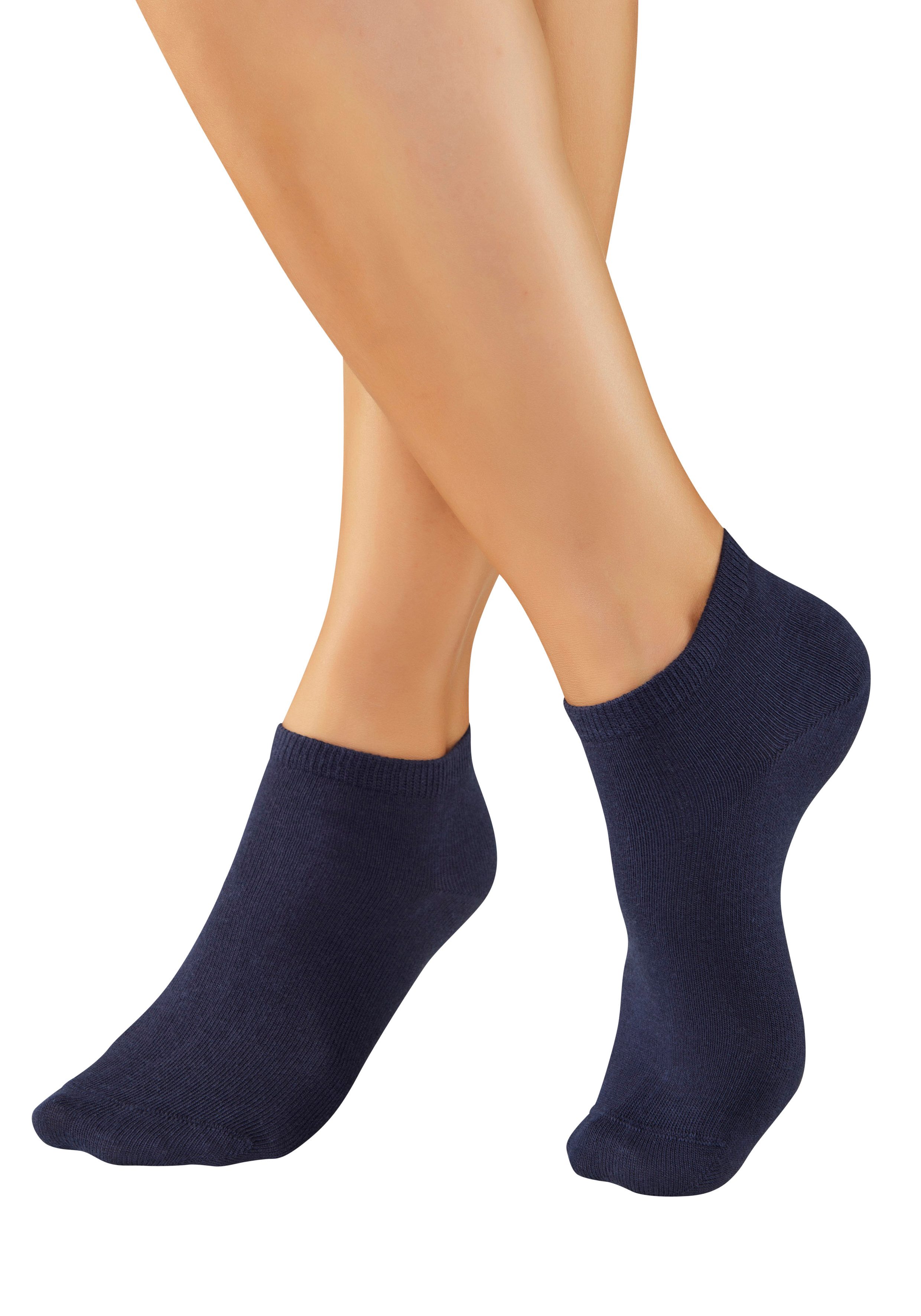 H.I.S Kurzsocken Damen Sport Basic Socken, Laufsocken ohne Frottee (Packung, 10-Paar, Großpackung) mit verstärkter Ferse und Spitze – Bild 3 von 5