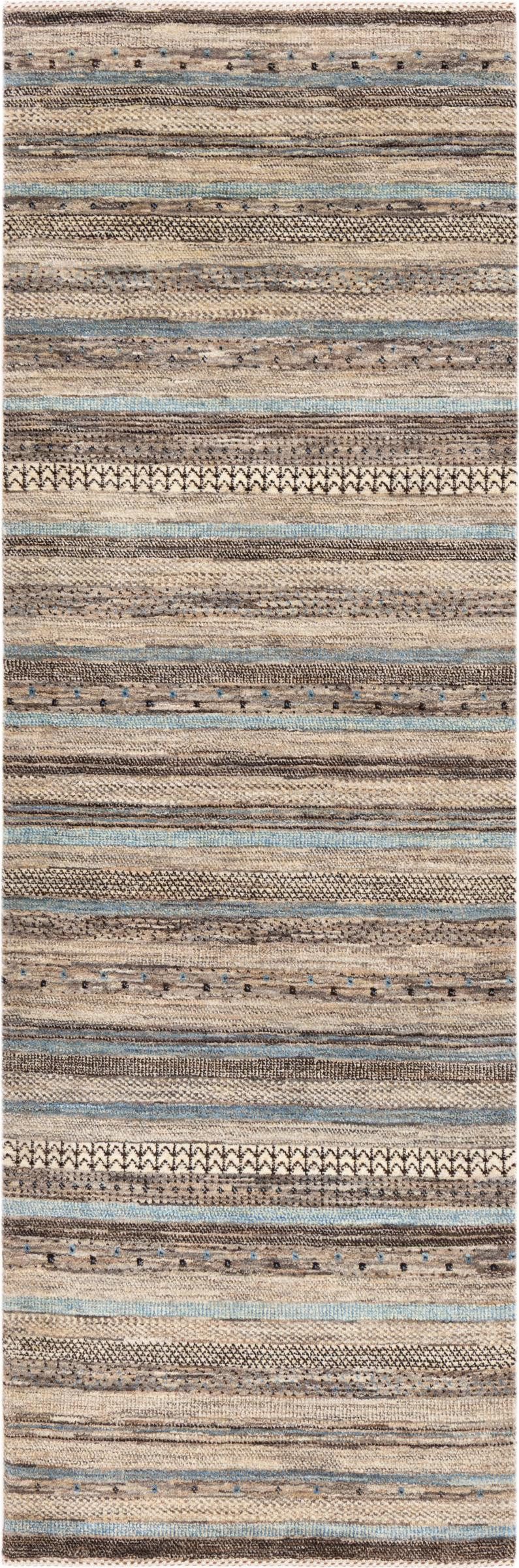 Nain Trading Orientteppich Perser Gabbeh Loribaft Natura 81x244 Handgeknüpfter Moderner, rechteckig, Höhe: 12 mm