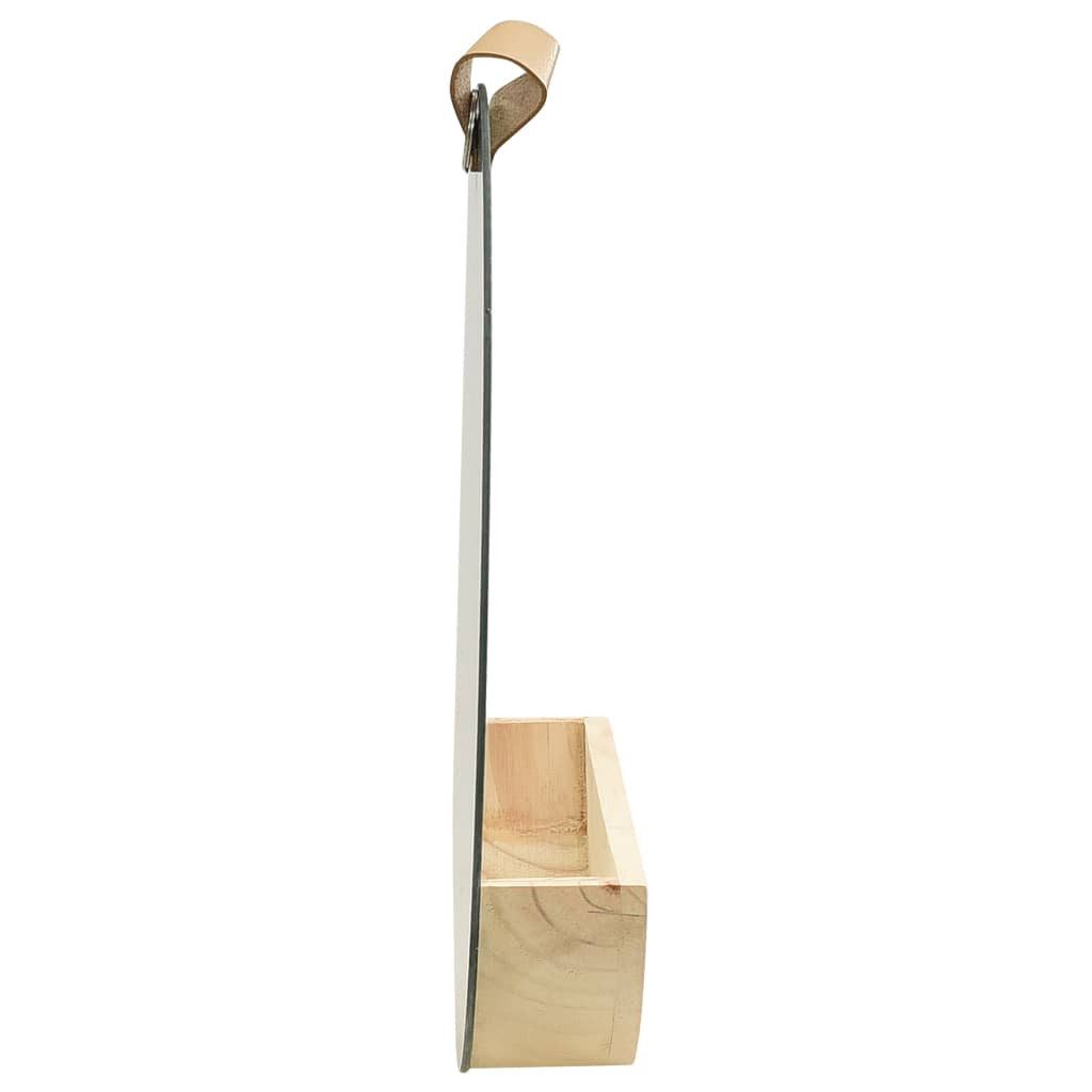 vidaXL Spiegel Wandspiegel Kiefer Massivholz 35 cm (1-St)