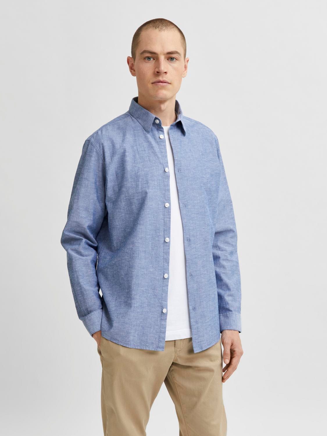 Selected Langarmhemd SLHSLIMSUN LS SHIRT CLASSIC D