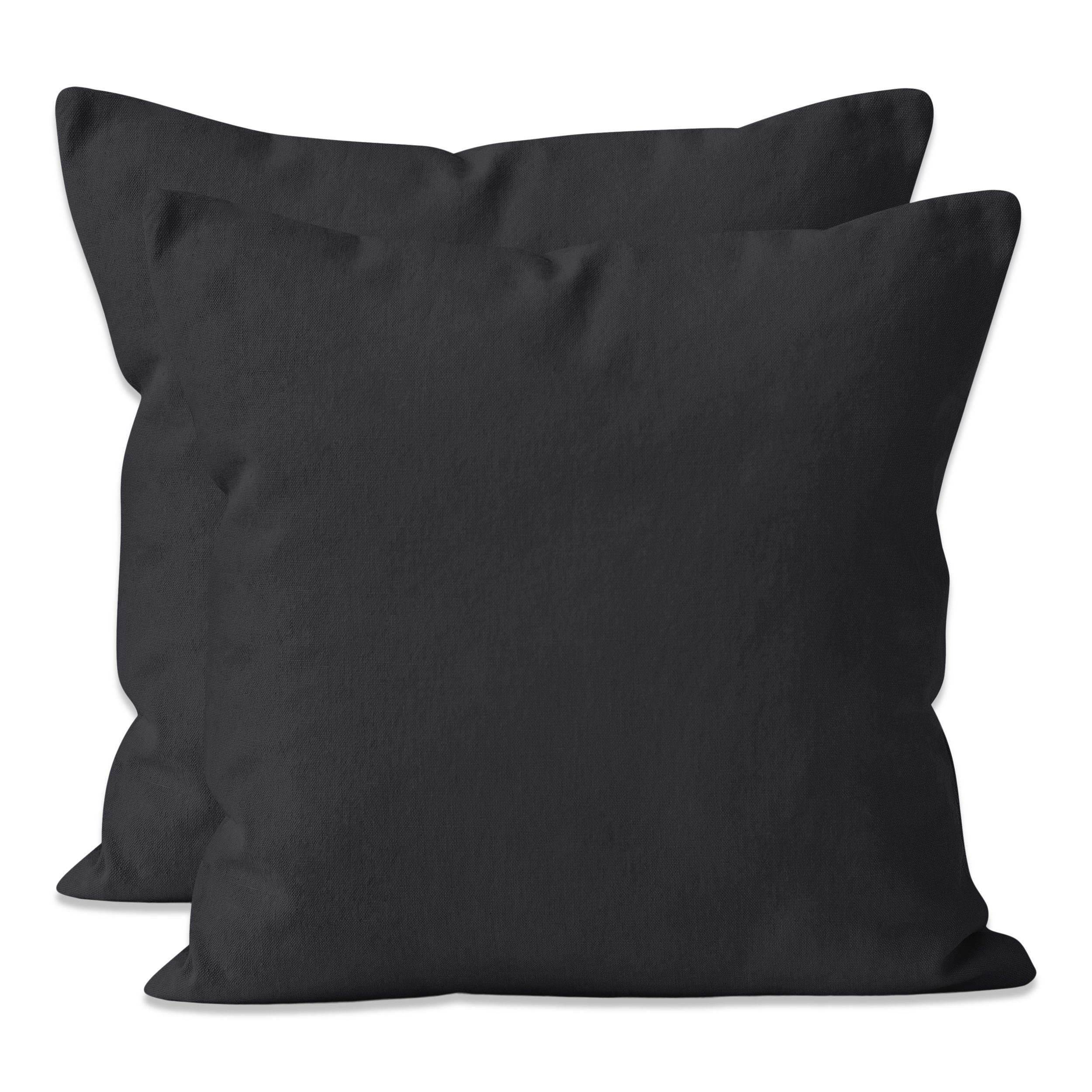 Zestri Kissenbezug 2-er Set Kissenhülle Mikrofaser 40x40 40x80 80x80 mit Reißverschluss, Dekokissen Sofakissen