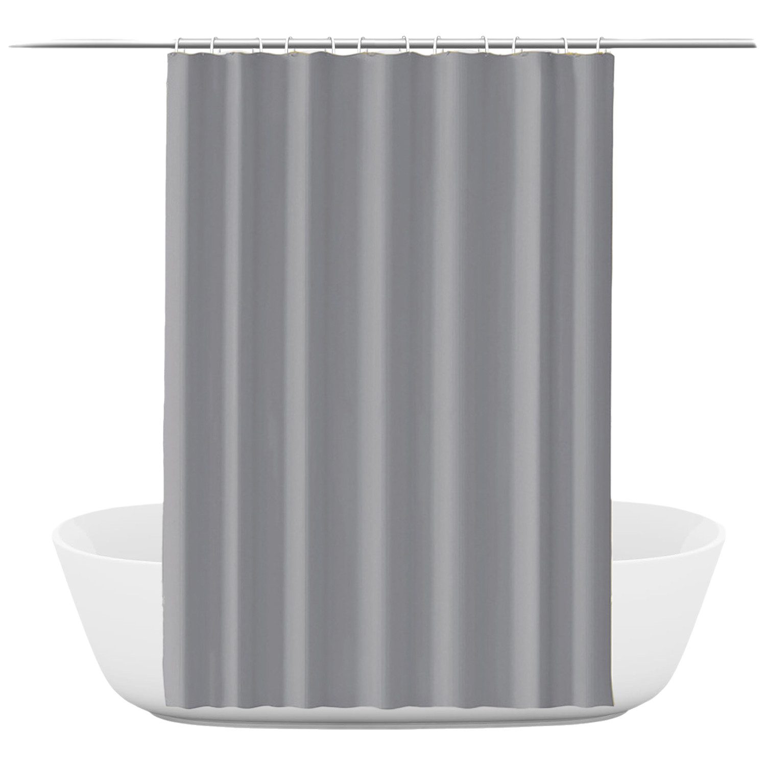 Agger Duschvorhang Anti-Schimmel Badezimmervorhang, Wasserdicht und Waschbar Breite 180 cm (1-tlg), Perfekt für Badewanne & Dusche