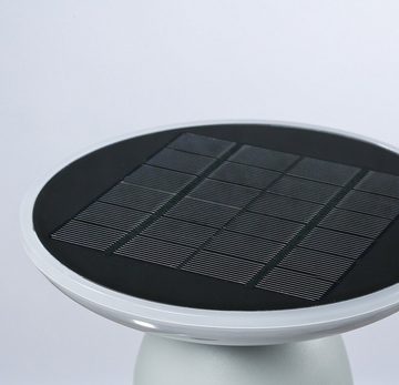 MARELIDA LED Außen-Tischleuchte LED Solar Tischleuchte 3 Lichtstufen Tischlampe Dekoleuchte Außen, LED Classic, warmweiß (2100K bis 3000K)