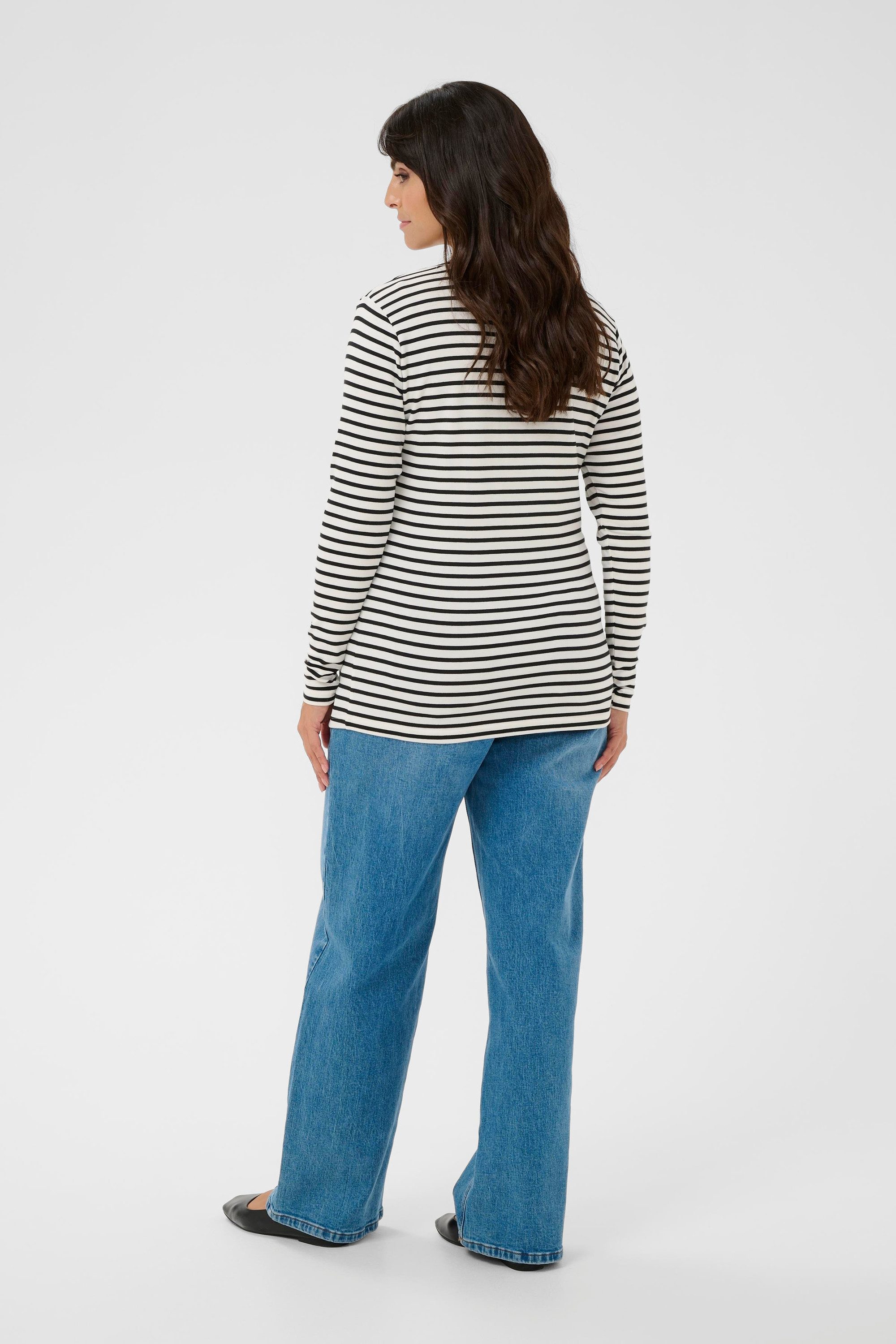 KAFFE Curve Langarmbluse Langarm-Shirt KClia Große Größen